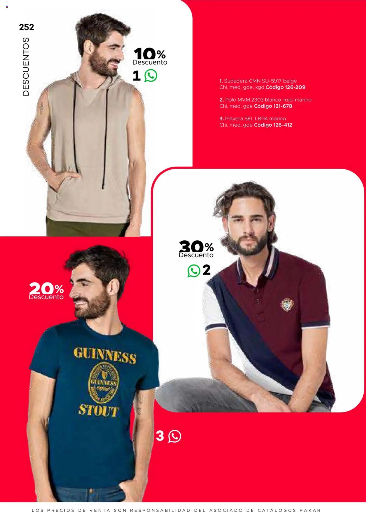 Nuevas ofertas de SC Pakar válidas en toda la República Mexicana desde el 31.01.2025. ¡Encuentra las mejores ofertas en SC Pakar catálogo Ropa! | Página: 252 | Productos: Sudadera, Playera