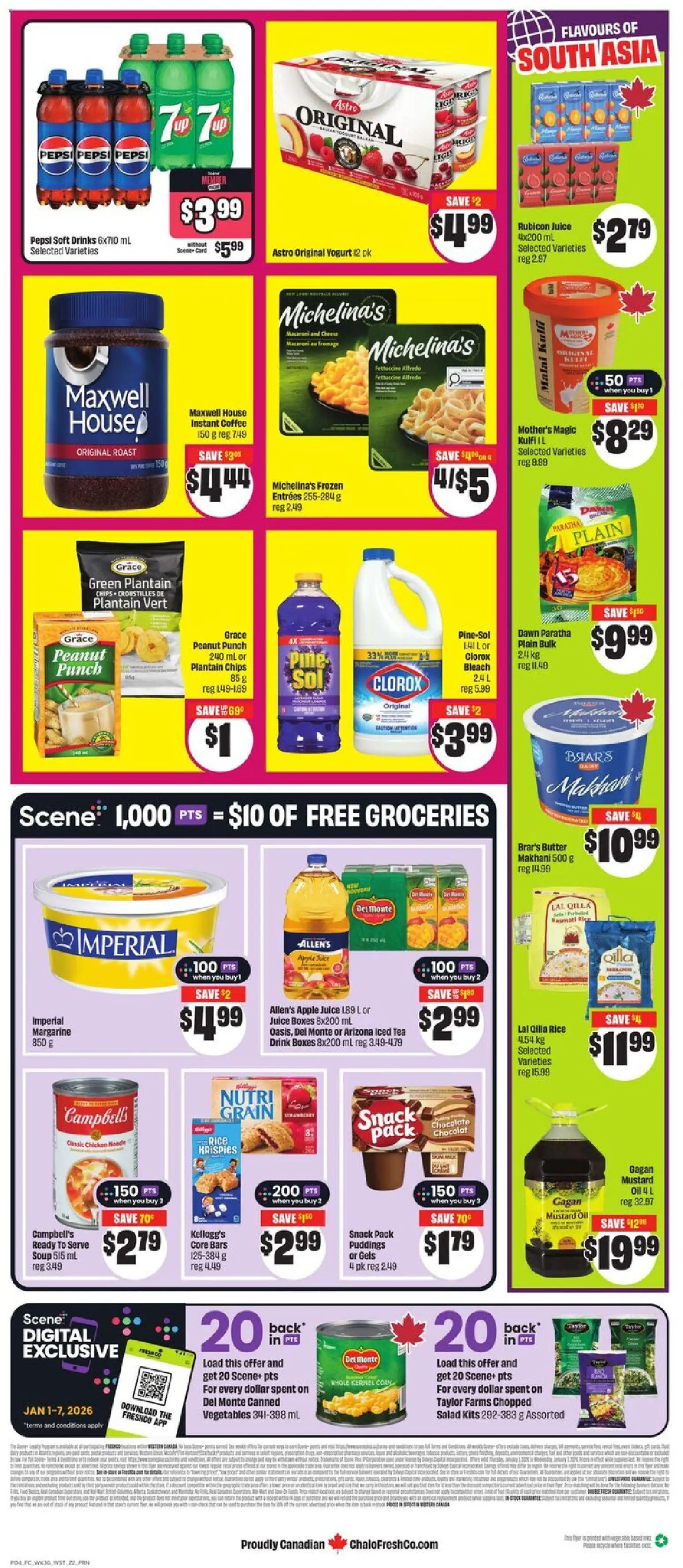 FreshCo flyer valid from 01.01.2026 | Page: 2 | Products: Chips, Salad, Butter, Chicken