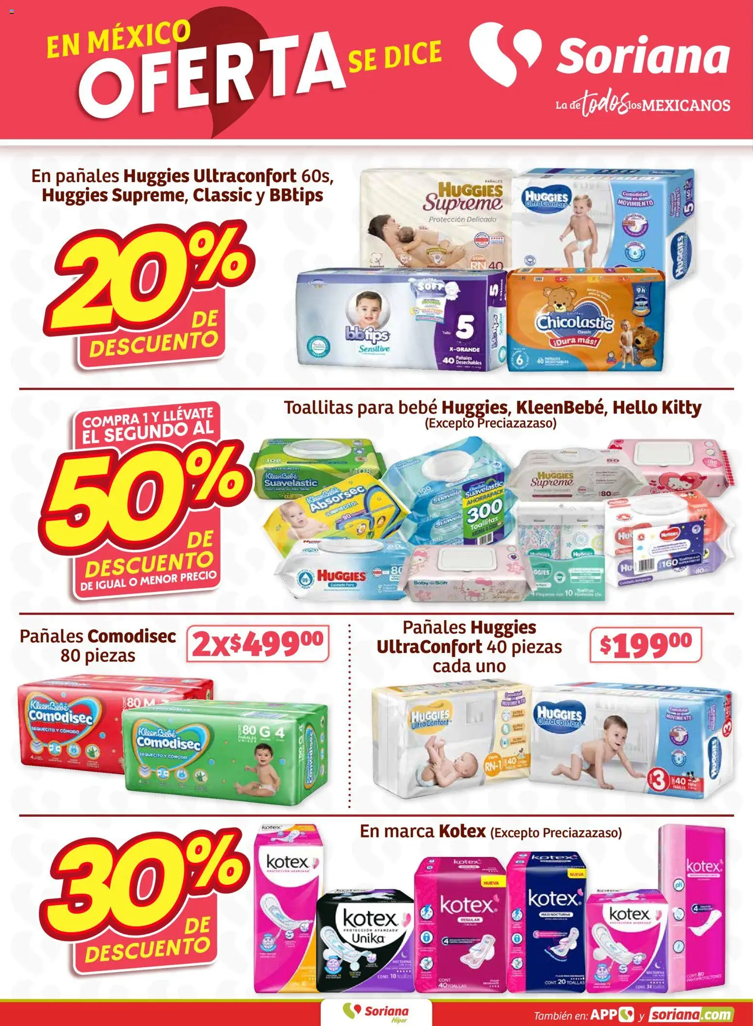 Nuevas ofertas de Soriana válidas en toda la República Mexicana desde el 15.01.2026. ¡Encuentra las mejores ofertas en Soriana - Fin de Semana Híper: Juárez! | Página: 4 | Productos: Pañales, Toallas