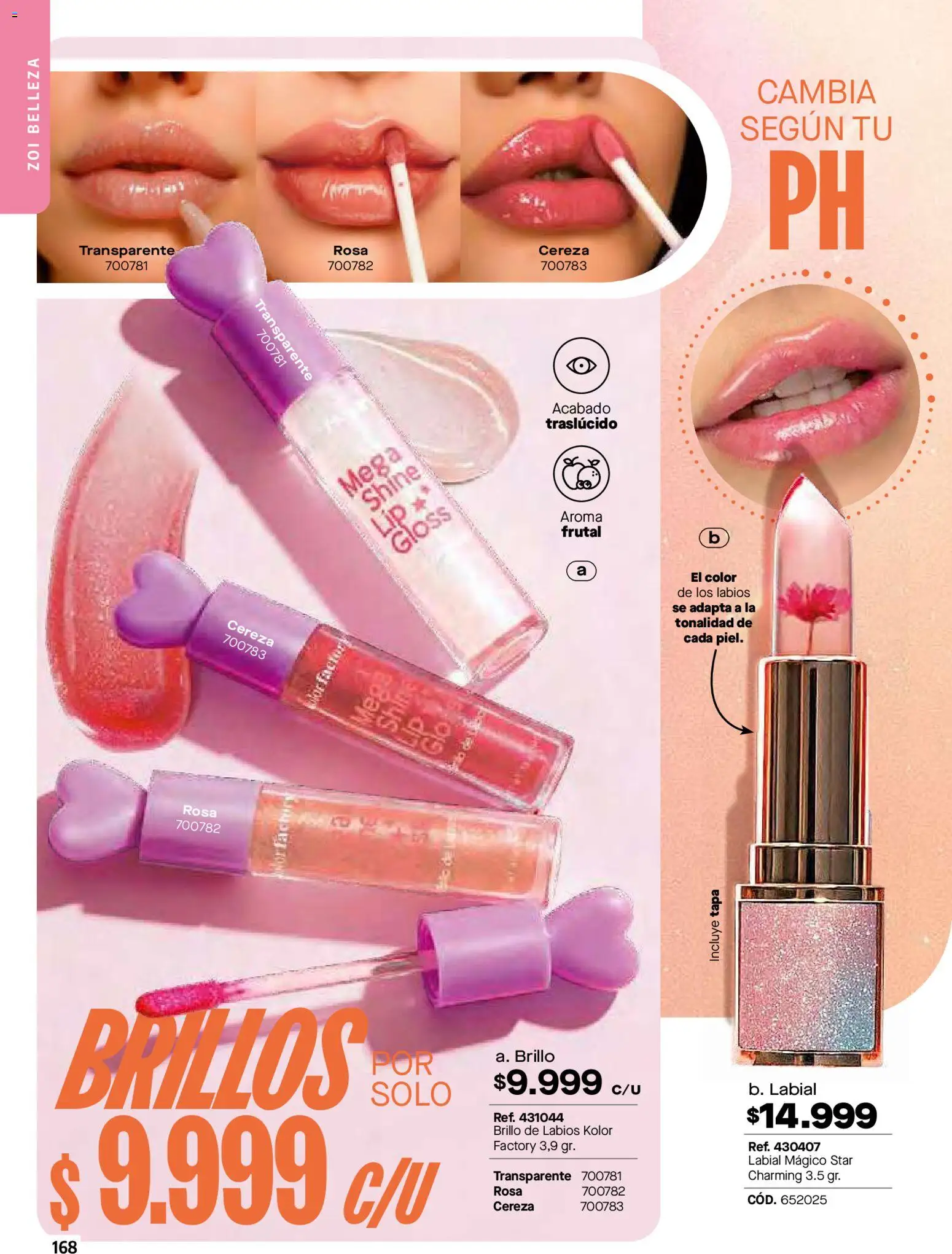 Pacifika revista - valida desde el 01.04.2026 | Página: 168 | Productos: Brillo, Brillo de labios
