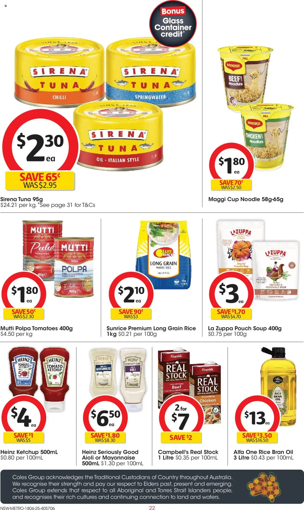 Coles catalogue - valid from 18.06.2025 | Page: 22 | Products: Oil, Tomatoes, Noodles, Ketchup