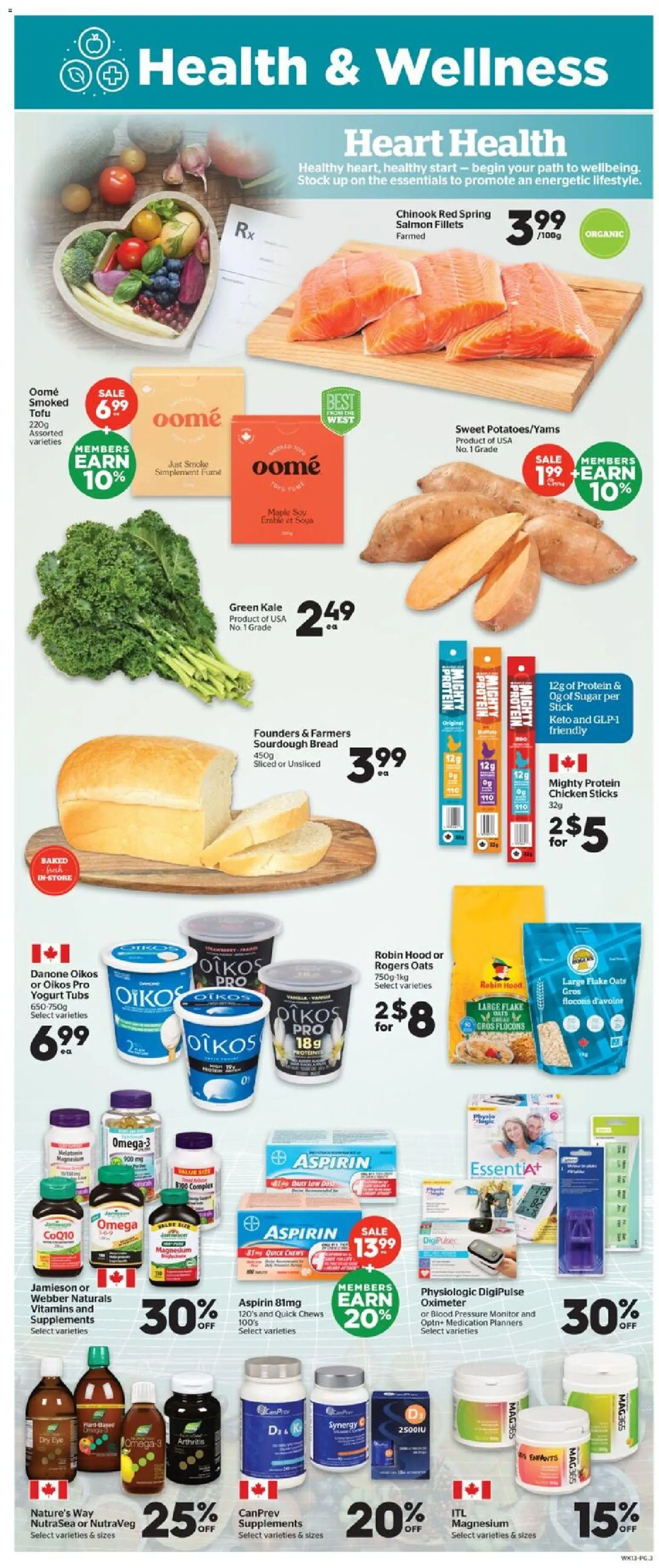 Calgary Co-op flyer valid from 29.01.2026 | Page: 3 | Products: Monitor, Yogurt, Bread, Chicken