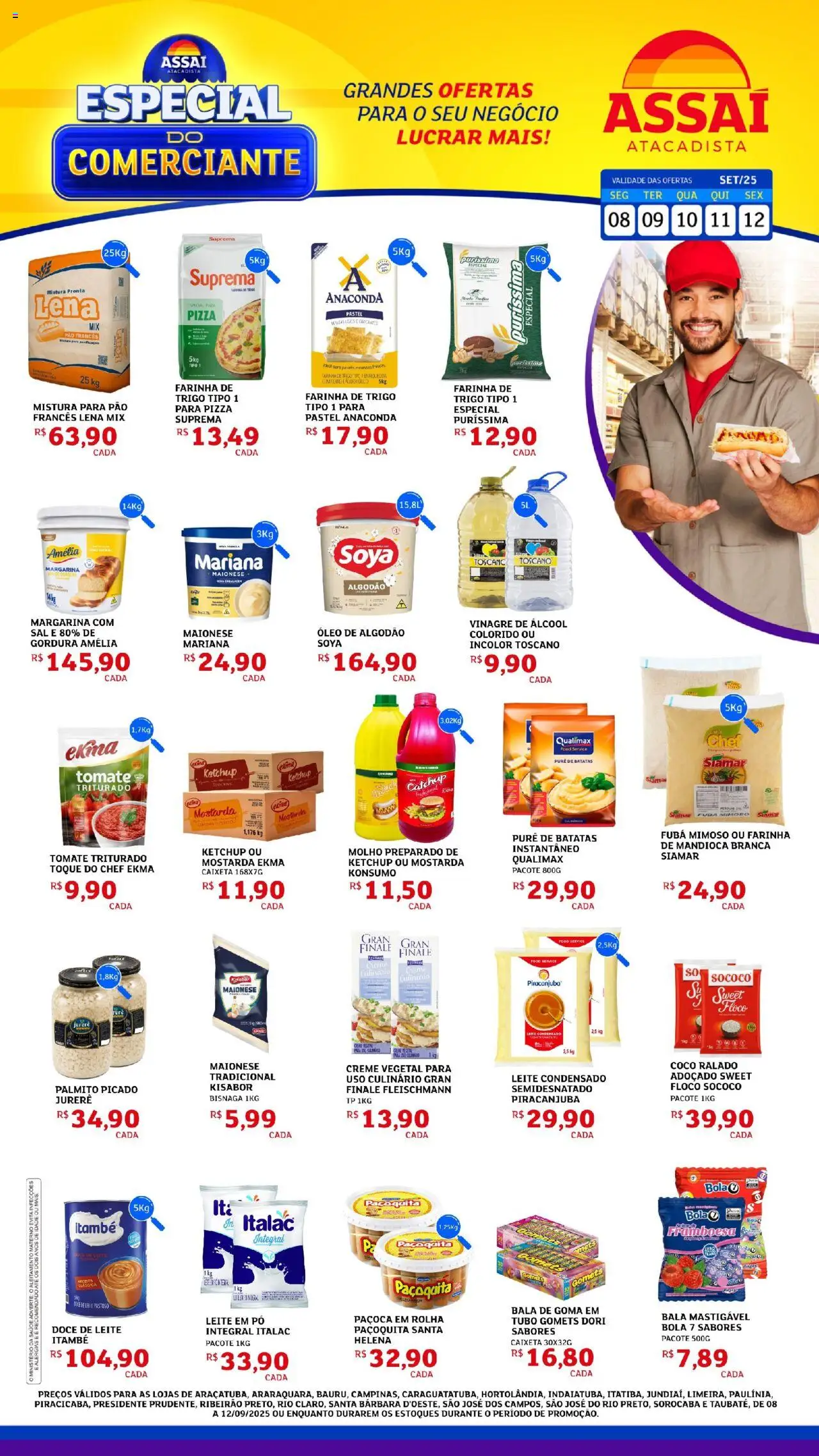 Assaí Atacadista Folheto - válido de 08.09.2025 | Página: 1 | Produtos: Coco, Leite integral, Fubá, Margarina