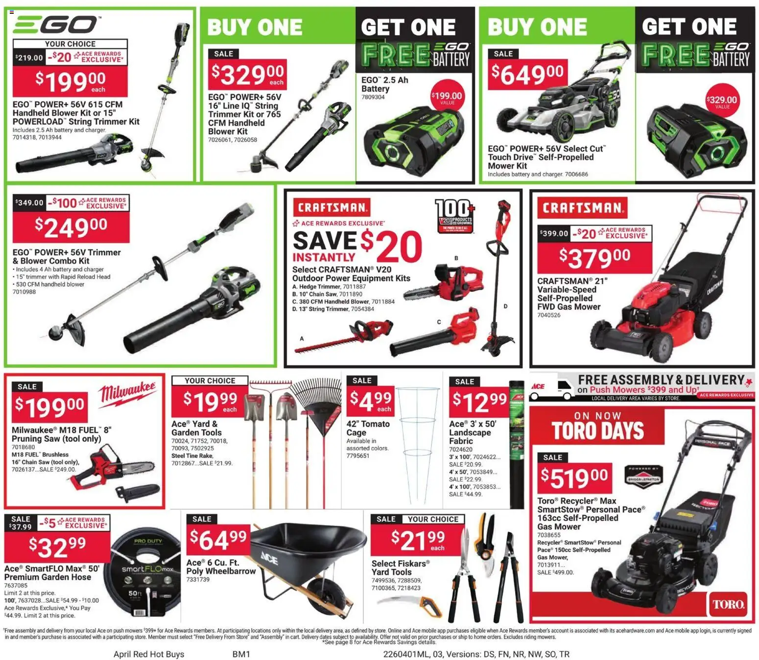 Giant Eagle Ace Ad - valid from 01.04.2026 | Page: 3 | Products: Chain Saw, Trimmer, Charger, Blower