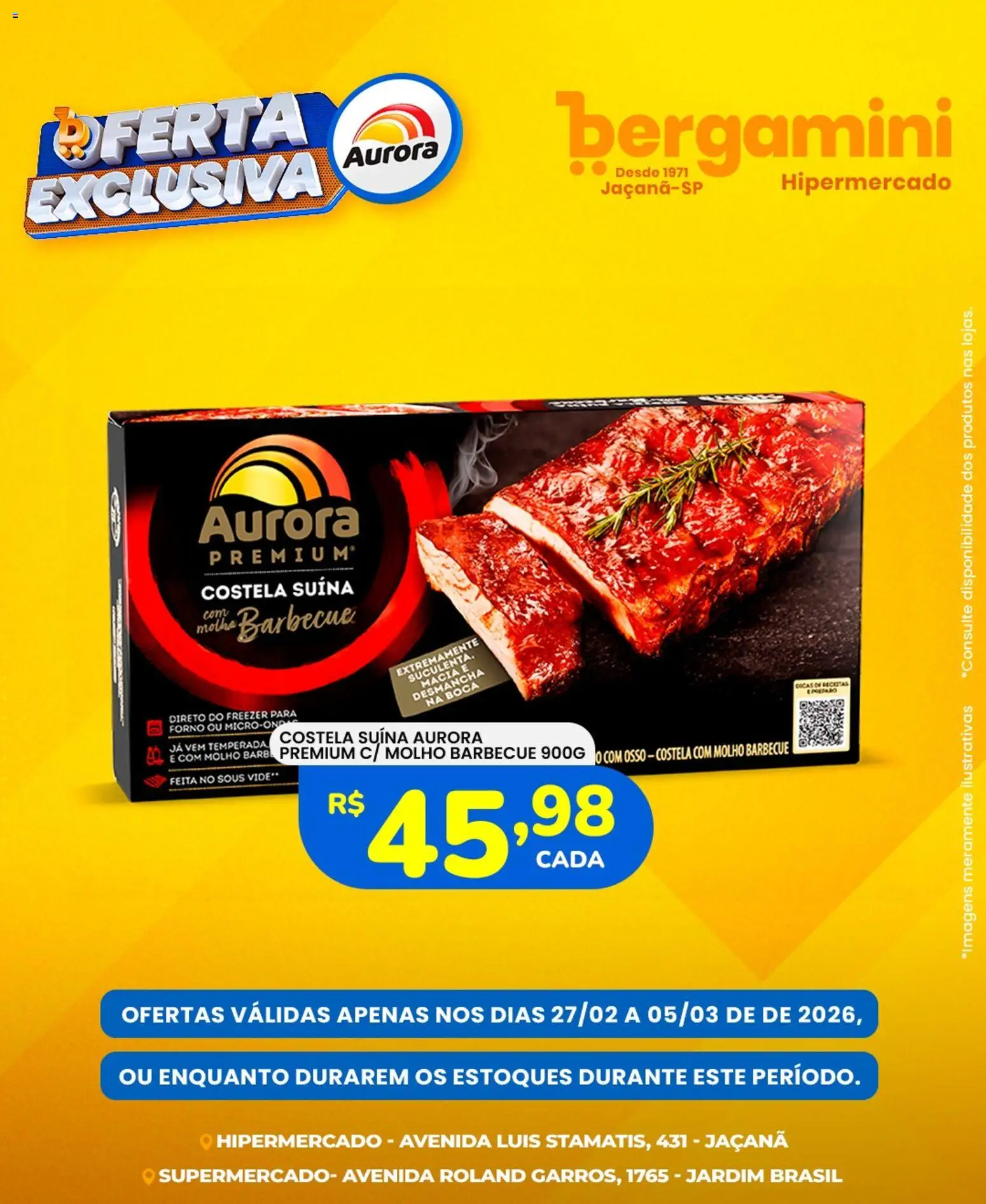 Supermercado Bergamini Folheto - válido de 27.02.2026 | Página: 1 | Produtos: Forno, Freezer, Microondas