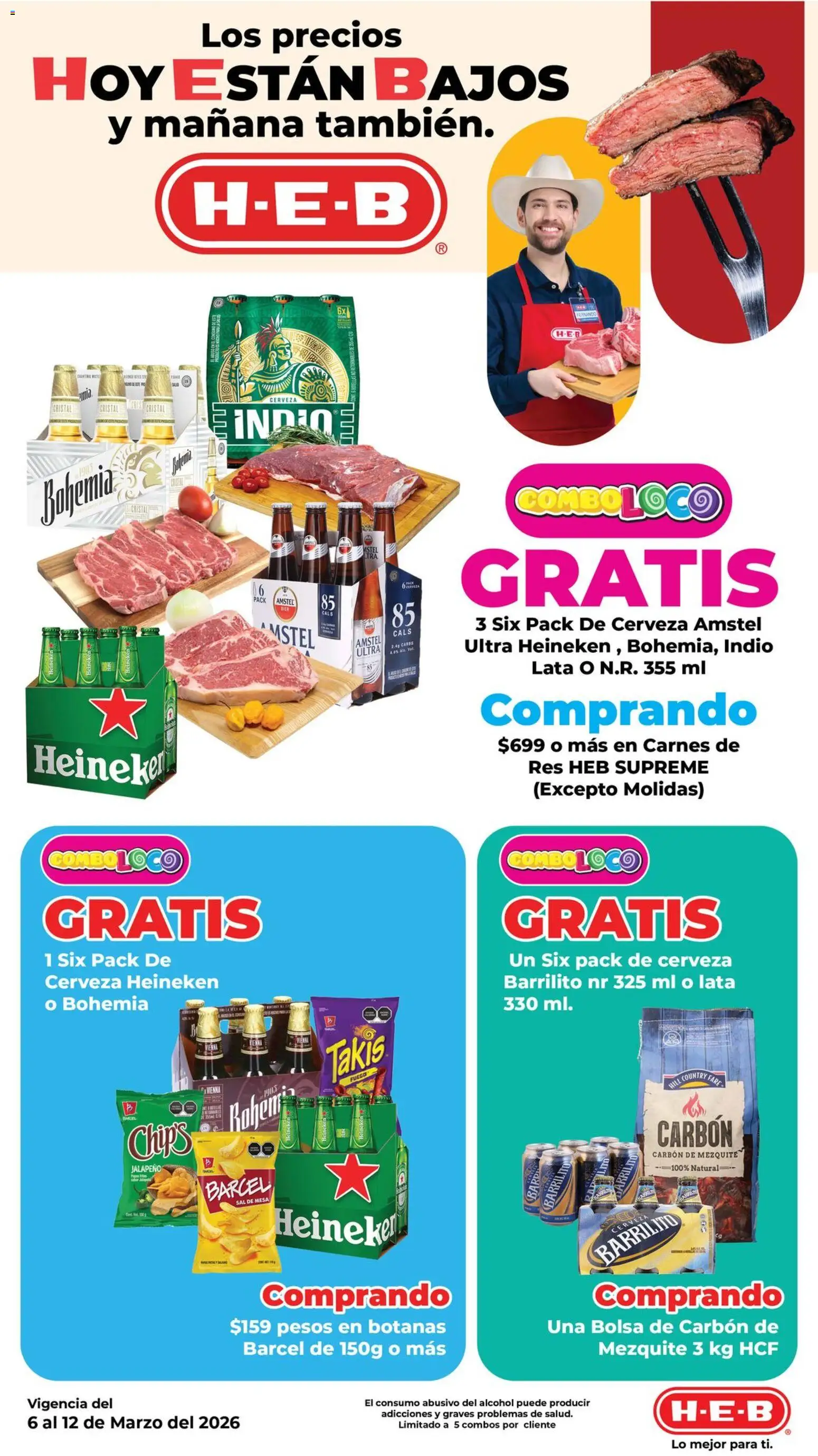 Nuevas ofertas de H-E-B válidas en toda la República Mexicana desde el 06.03.2026. ¡Encuentra las mejores ofertas en H-E-B folleto! | Página: 5 | Productos: Sal, Bolsa, Res, Mesa