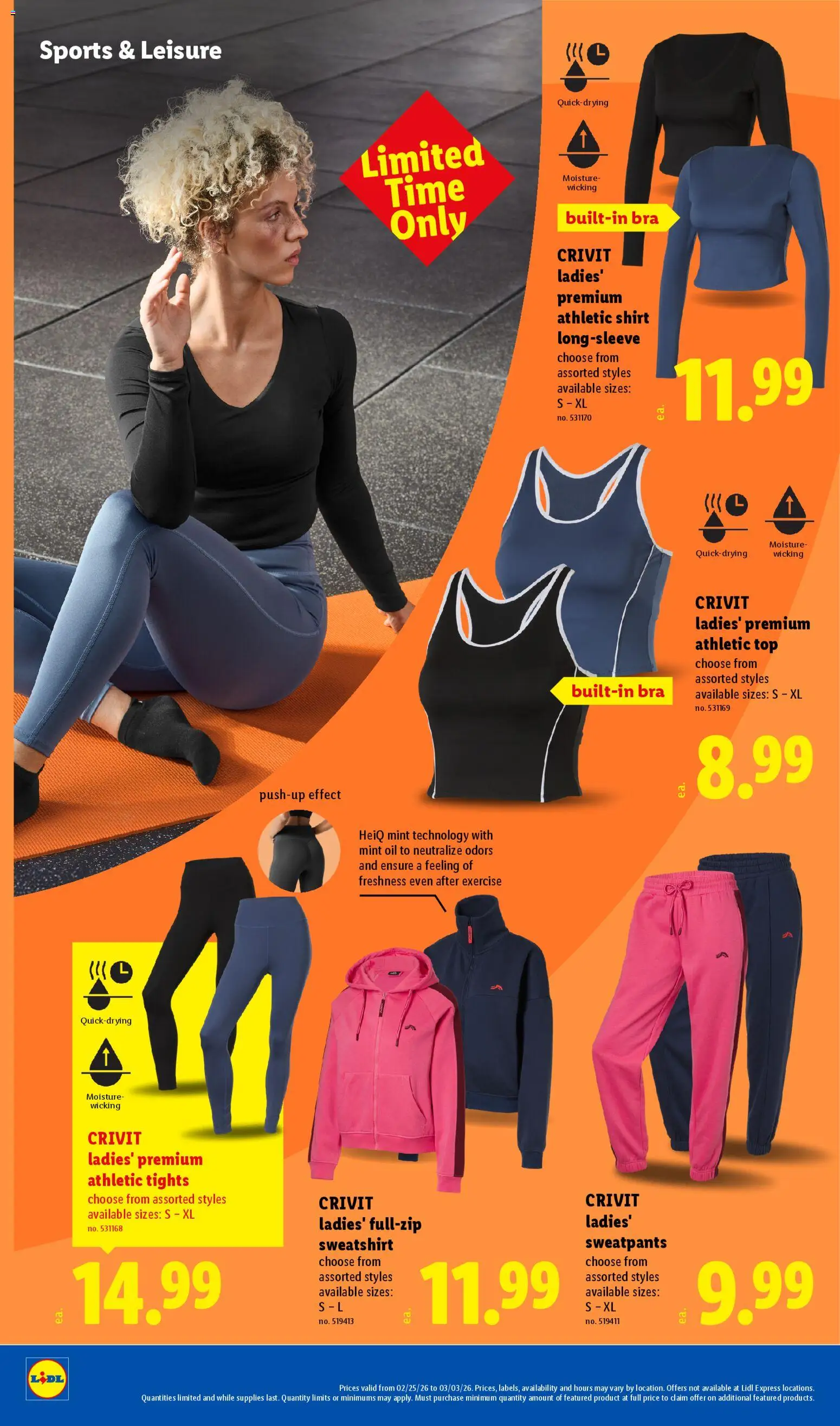 Lidl Weekly Ad - valid from 25.02.2026 | Page: 28 | Products: Oil, Shirt, Bra, Tights