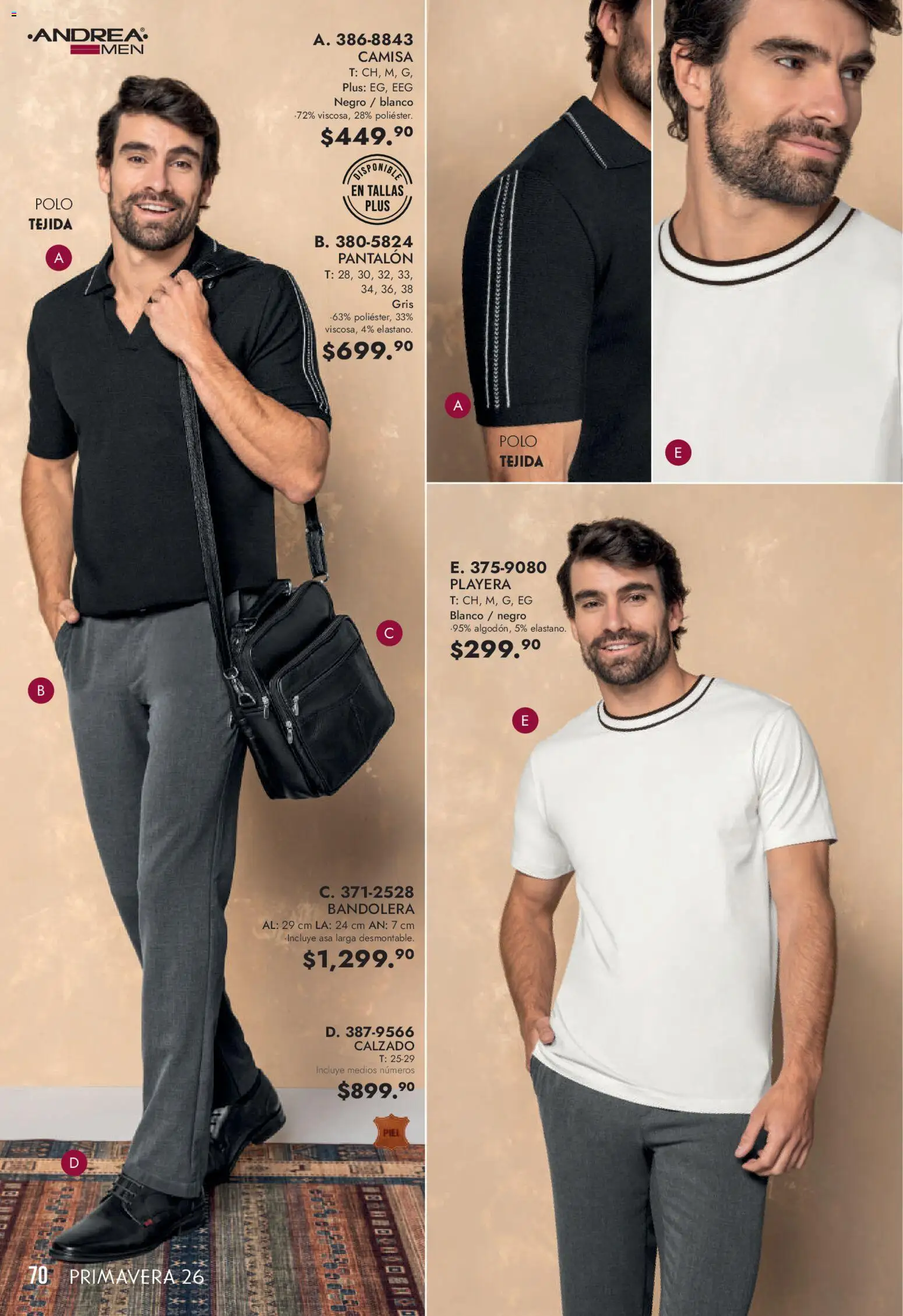 Nuevas ofertas de Andrea válidas en toda la República Mexicana desde el 22.03.2026. ¡Encuentra las mejores ofertas en Andrea catálogo Lo más top! | Página: 70 | Productos: Camisa, Playera