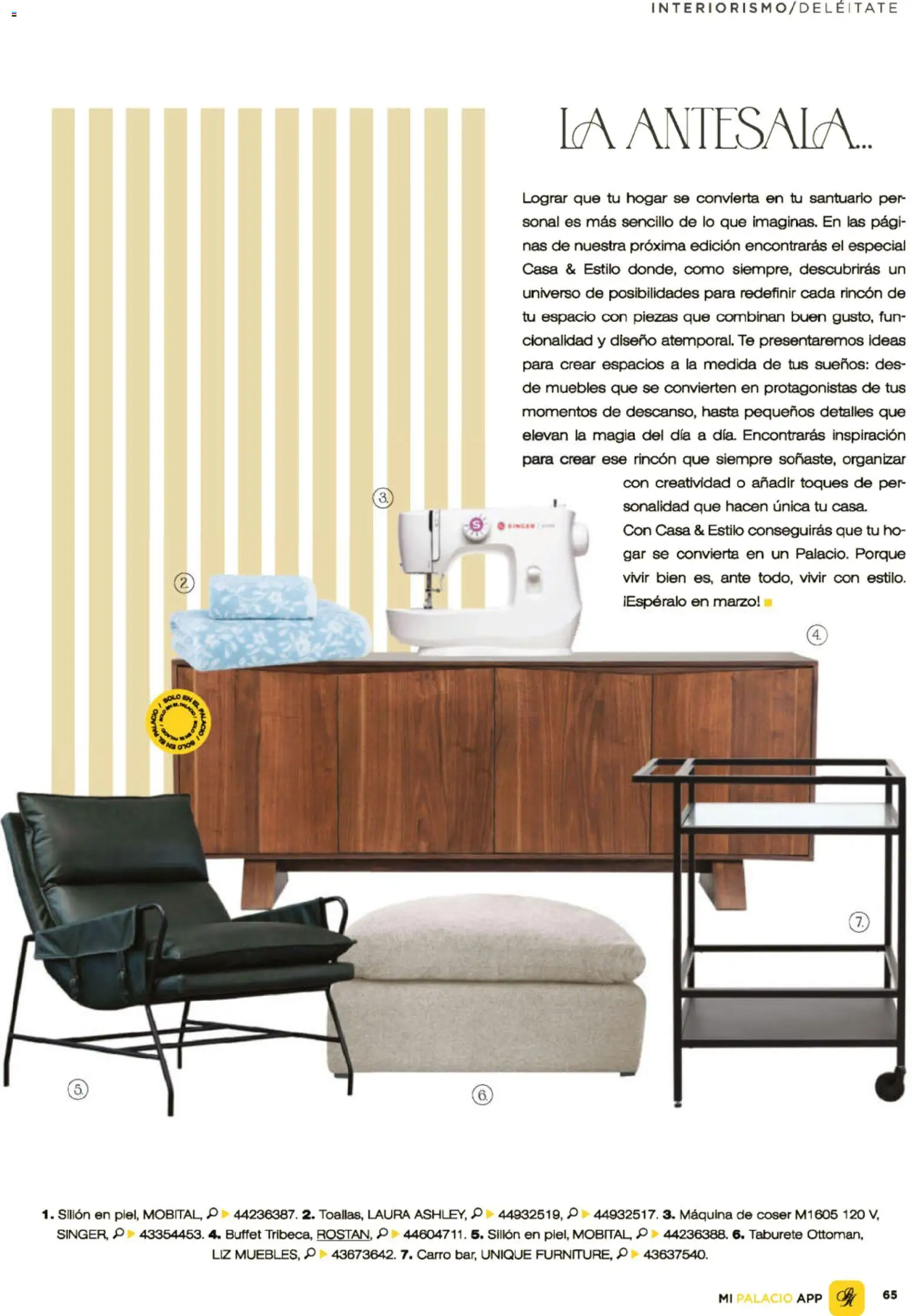 Nuevas ofertas de Palacio De Hierro válidas en toda la República Mexicana desde el 02.02.2026. ¡Encuentra las mejores ofertas en Palacio De Hierro catálogo! | Página: 67 | Productos: Sillón, Máquina de coser, Té