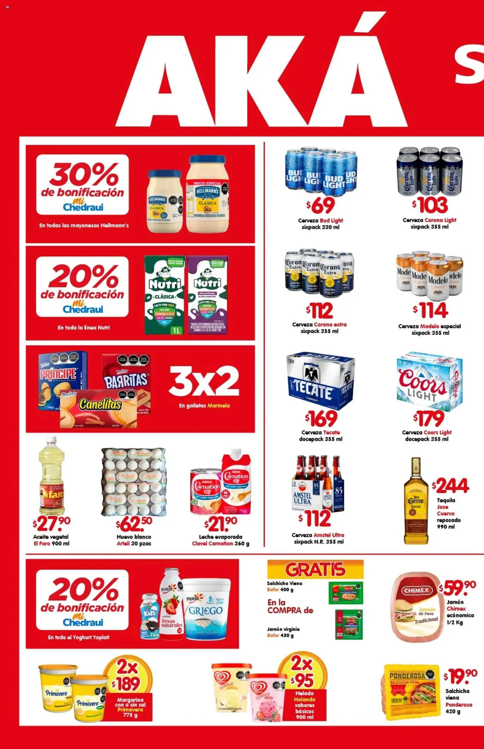 Nuevas ofertas de Arteli válidas en toda la República Mexicana desde el 13.03.2026. ¡Encuentra las mejores ofertas en Arteli folleto Aká Superbodegas Foraneas! | Página: 1 | Productos: Huevo, Jamón, Fresas, Helado