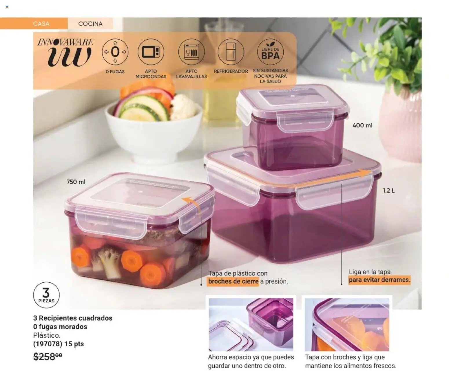 Nuevas ofertas de AVON válidas en toda la República Mexicana desde el 24.04.2026. ¡Encuentra las mejores ofertas en AVON Casa & Estilo 7 2026! | Página: 194 | Productos: Microondas, Cocina, Lavavajillas, Liga