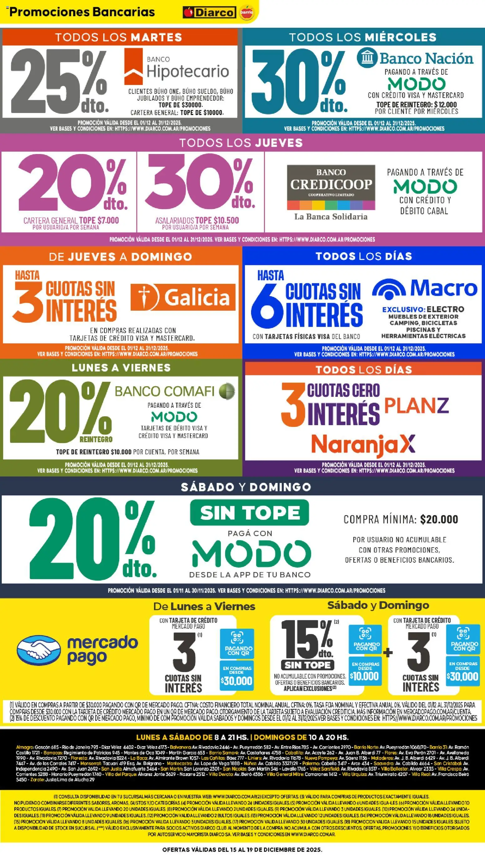 Diarco - Ofertas Diarco Barrio │ válido desde el 15.12.2025 | Página: 12 | Productos: Cartera, Banco, Lima, General