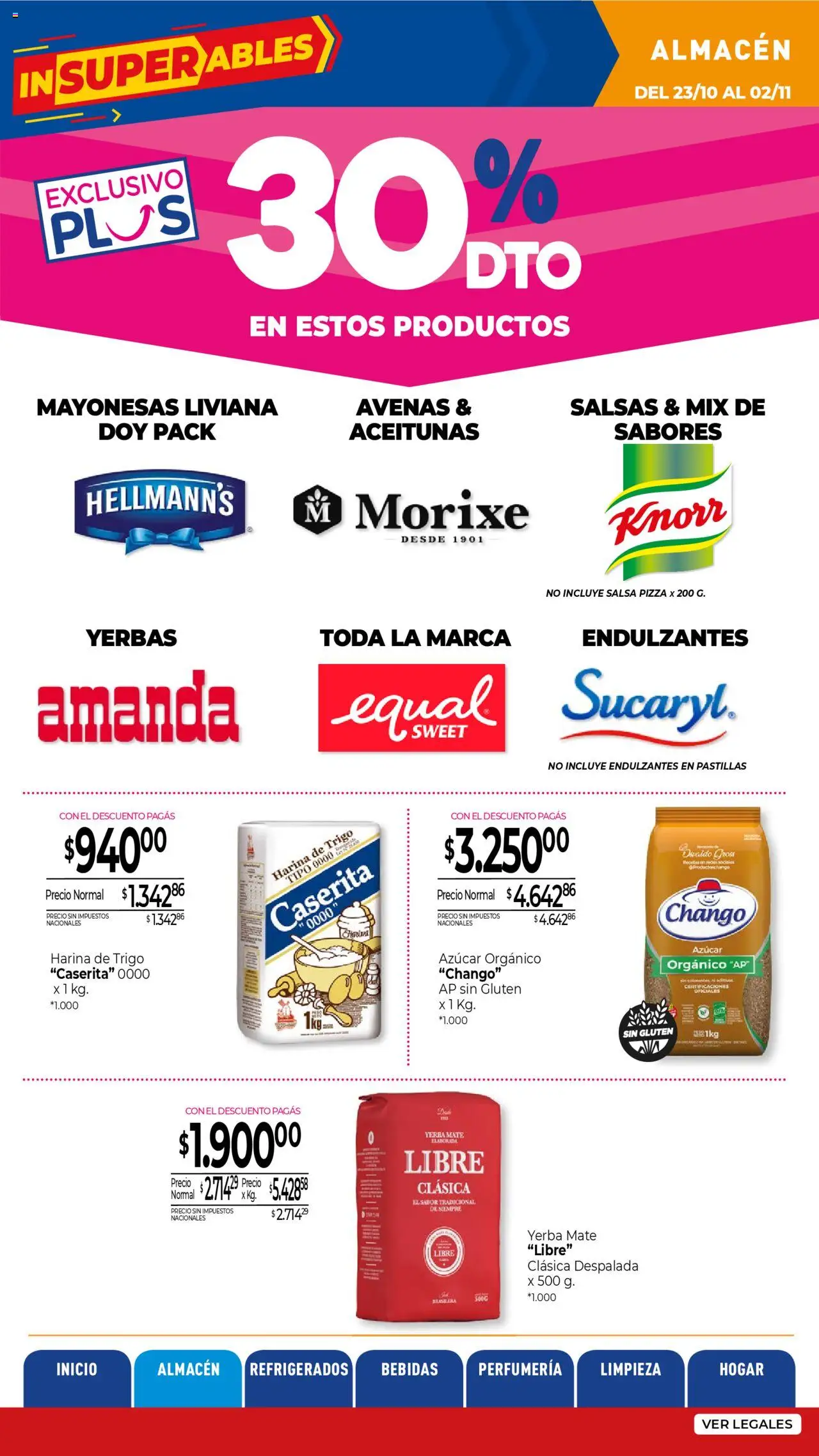 La Anonima catálogo │ válido desde el 23.10.2025 | Página: 11 | Productos: Mate, Yerba, Aceitunas, Pizza