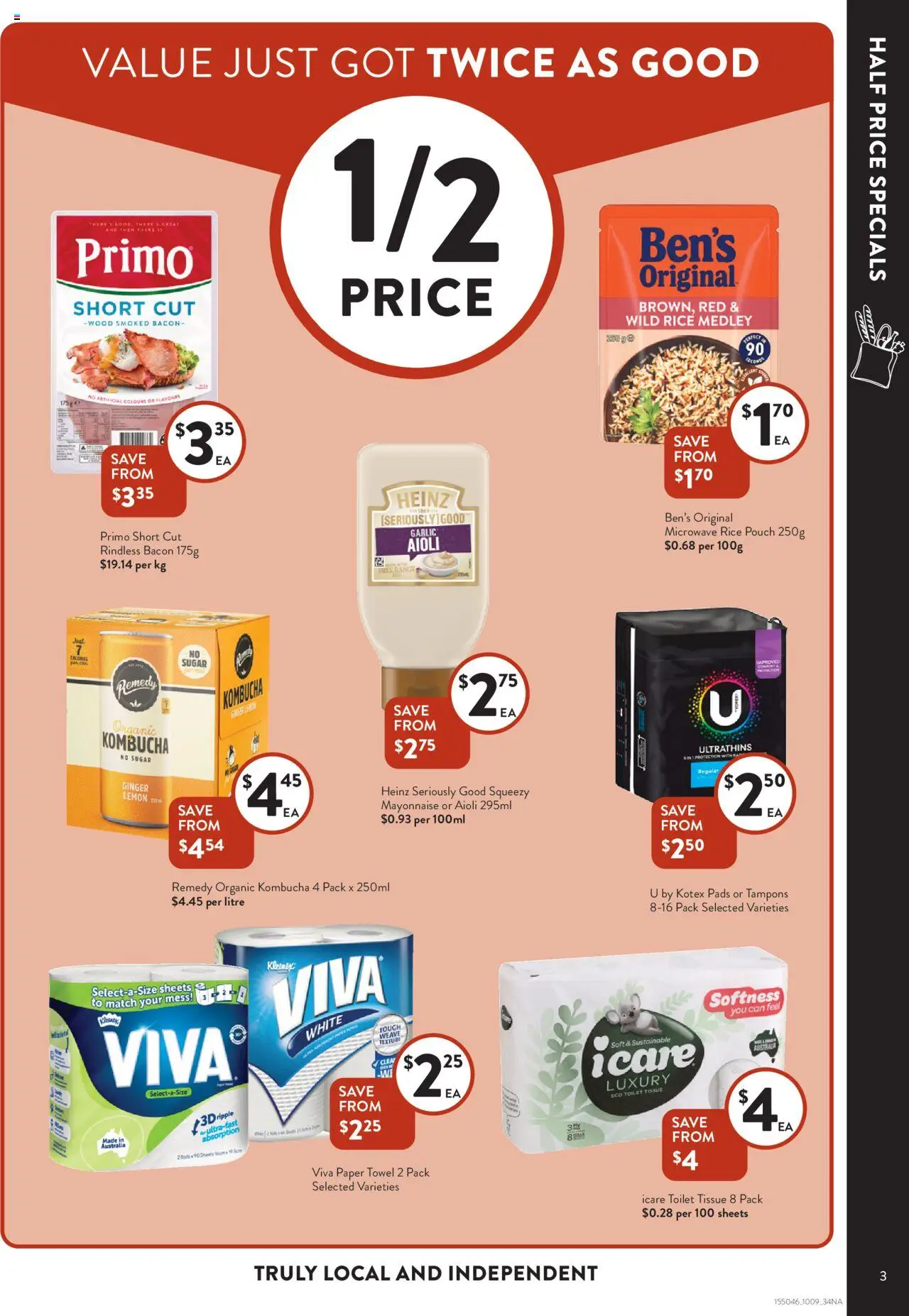 Foodworks catalogue - valid from 10.09.2025 | Page: 3 | Products: Mayonnaise, Sugar, Garlic, Tampons