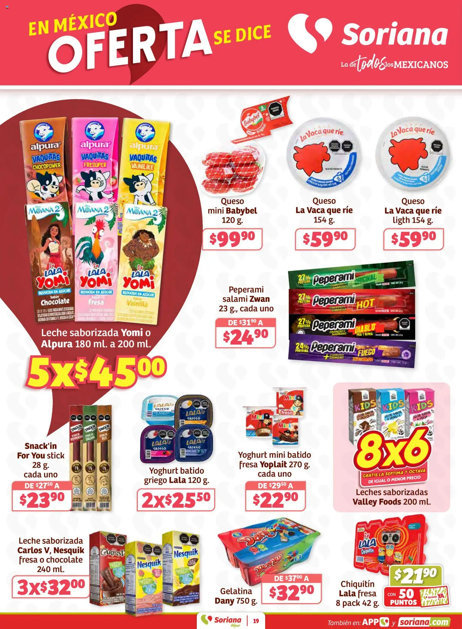 Nuevas ofertas de Soriana válidas en toda la República Mexicana desde el 02.01.2026. ¡Encuentra las mejores ofertas en Soriana - Preciazazaso Híper: Chih, Coah, Dur, NL, SLP, Tamps, Zac! | Página: 19 | Productos: Fresa, Azúcar, Leche, Queso