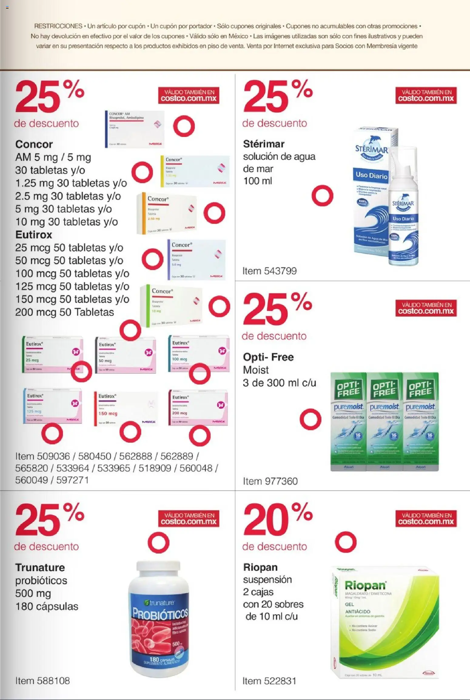Nuevas ofertas de Costco válidas en toda la República Mexicana desde el 03.11.2025. ¡Encuentra las mejores ofertas en Costco catálogo Descuentos de Otoño! | Página: 15 | Productos: Gin, Agua, Antiácido
