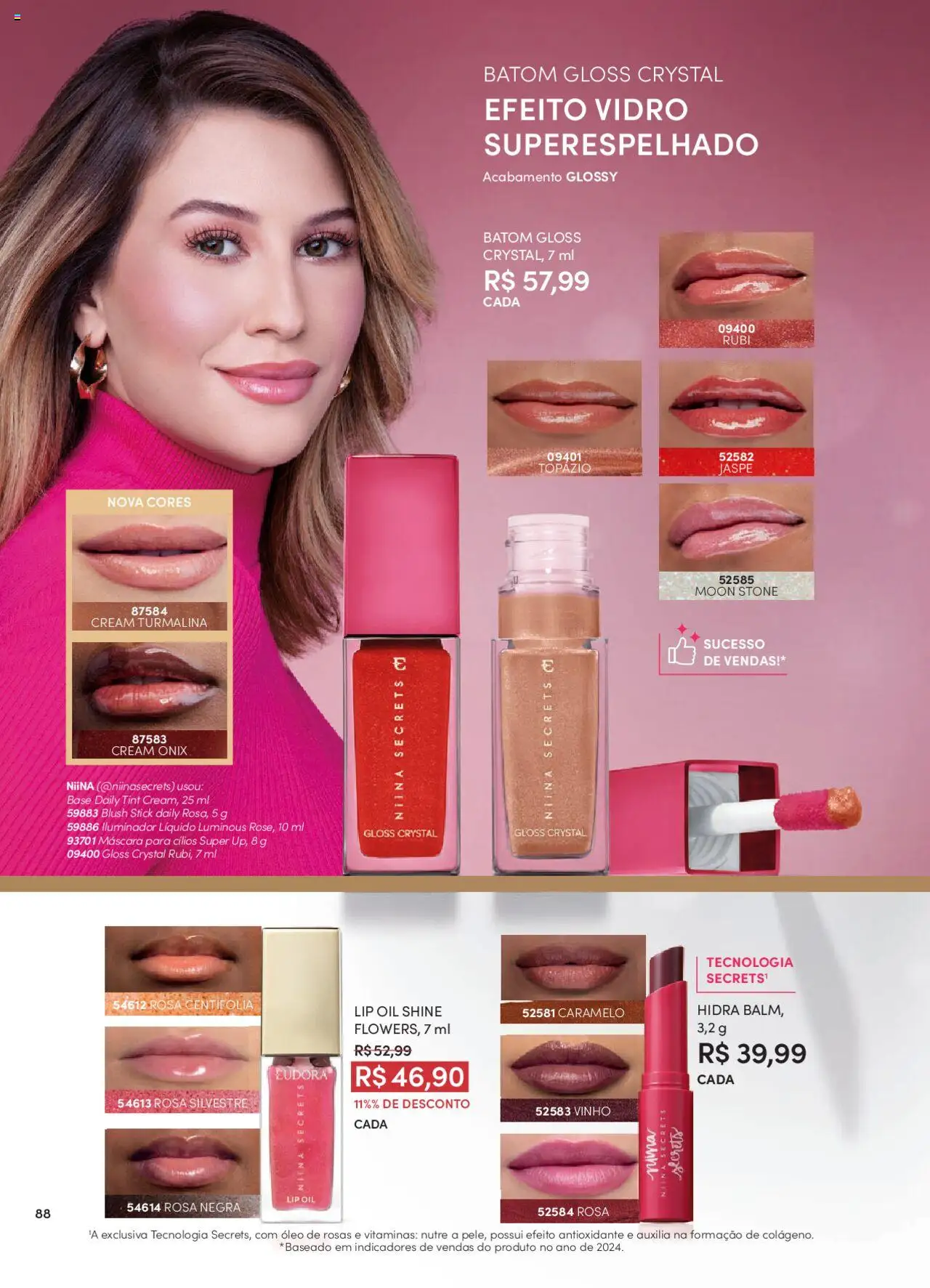 Eudora Folheto - válido de 07.10.2025 | Página: 88 | Produtos: Blush, Batom, Base, Iluminador
