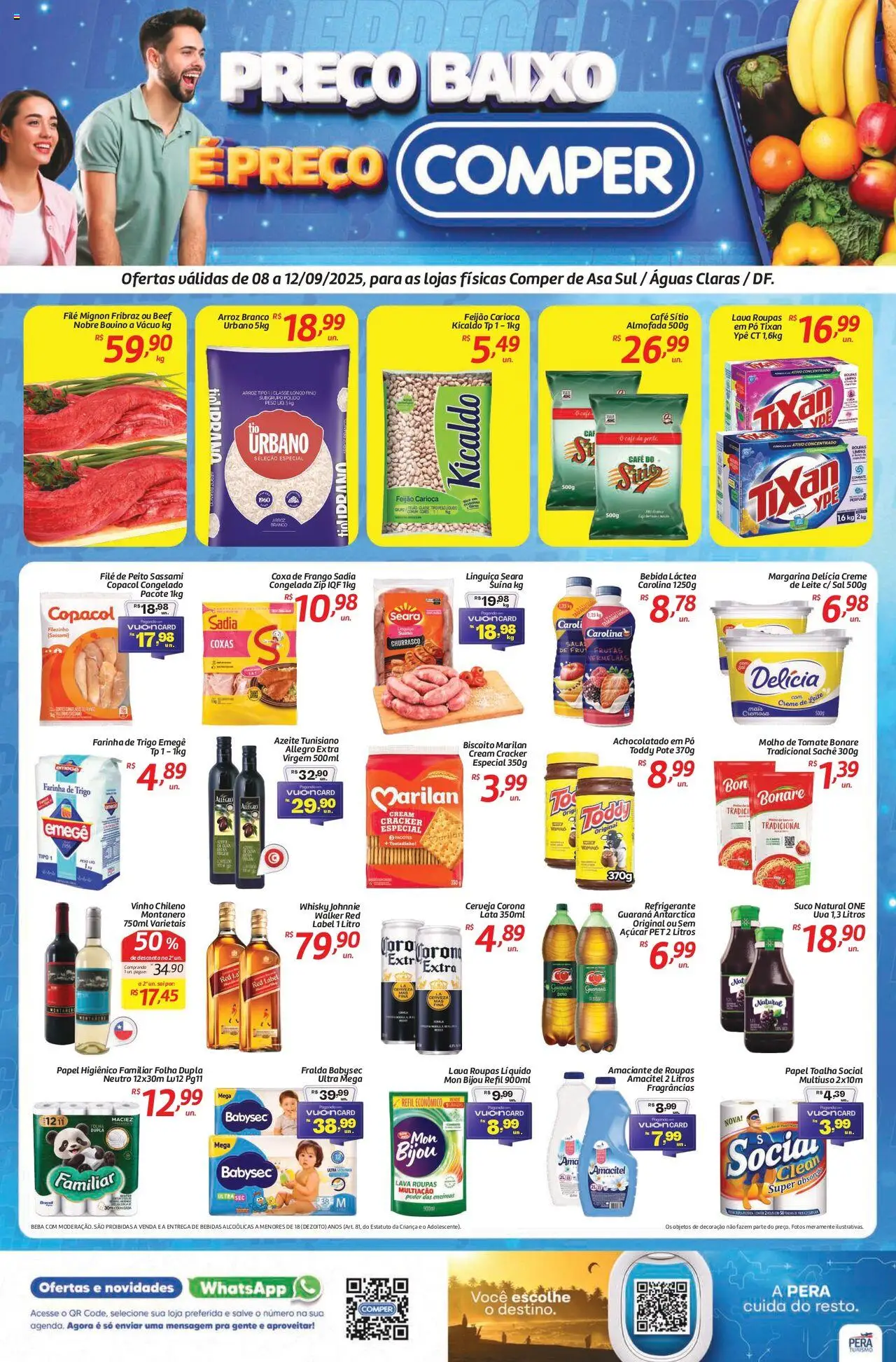 Comper Folheto - válido de 08.09.2025 | Página: 1 | Produtos: Biscoito, Whisky, Bebida, Amaciante
