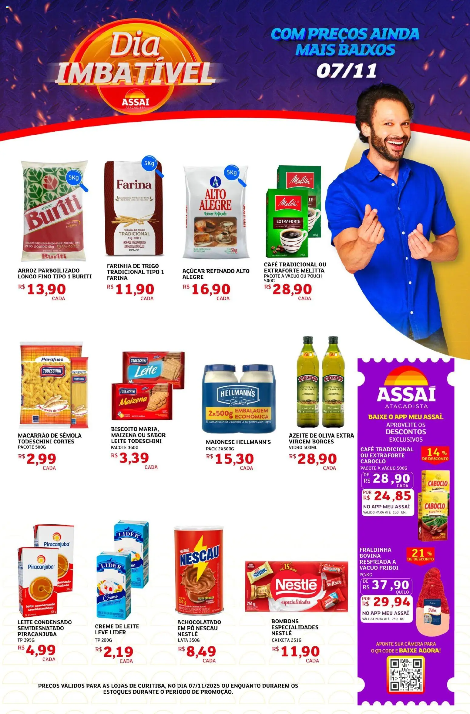 Assaí Atacadista Folheto - válido de 07.11.2025 | Página: 1 | Produtos: Pó, Biscoito, Maionese, Câmera