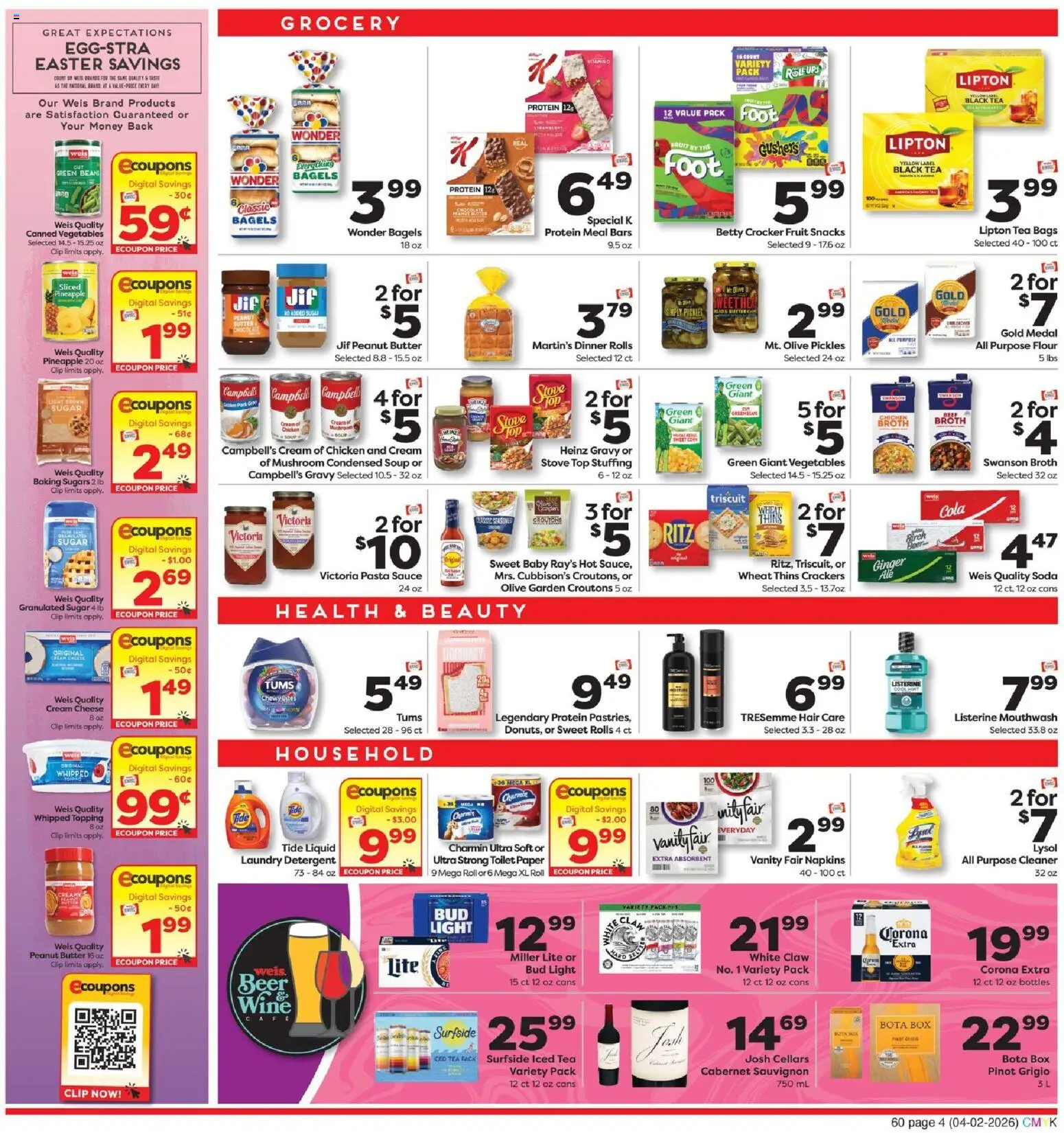Weis Weekly Circular - PA - valid from 02.04.2026 | Page: 4 | Products: Ginger, Cheese, Pineapple, Stove