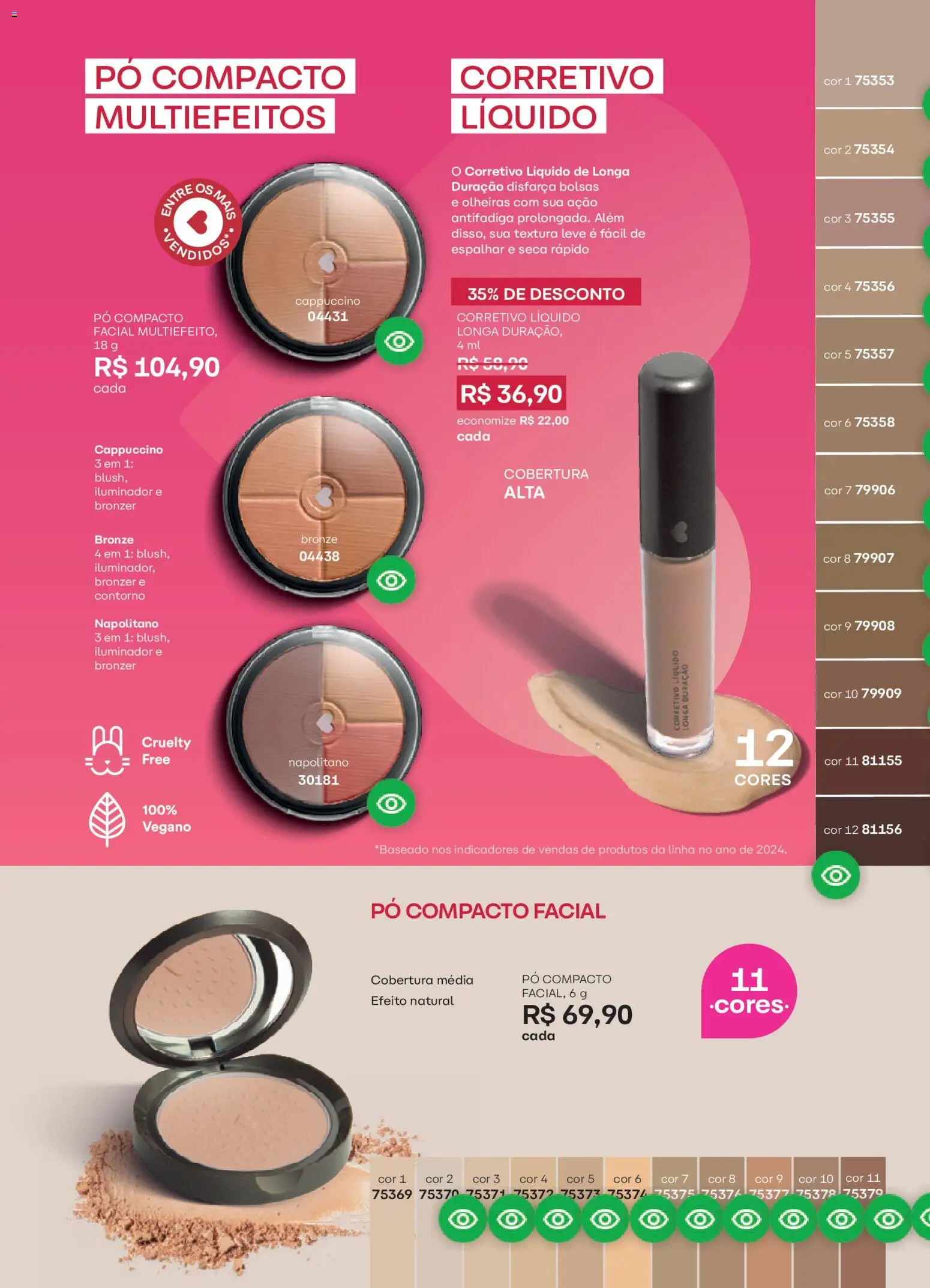 O Boticário Folheto - válido de 26.12.2025 | Página: 145 | Produtos: Corretivo, Pó, Maiô, Iluminador