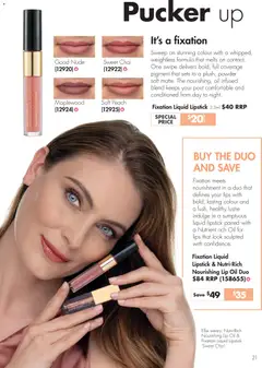 Preview of Nutrimetics Catalogue Every day confidence - valid from 26.03.2026 | Page: 21 | Products: Powder, Lipstick, Oil, Peach