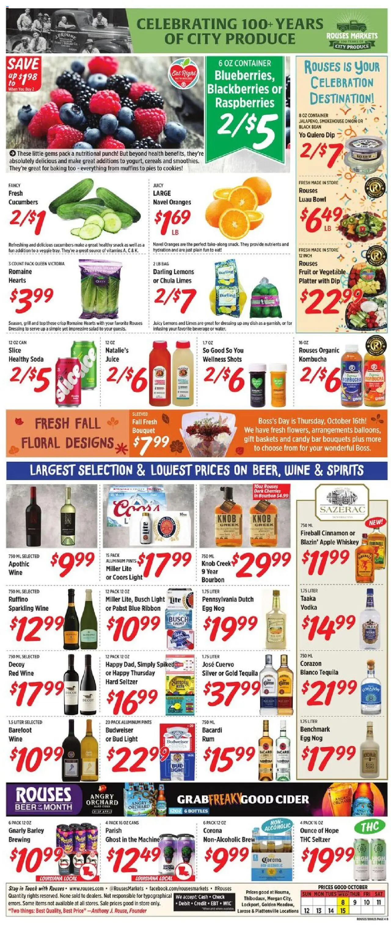 Rouses Weekly Ad - LA - valid from 08.10.2025 | Page: 8 | Products: Beer, Oranges, Cereals, Cookies