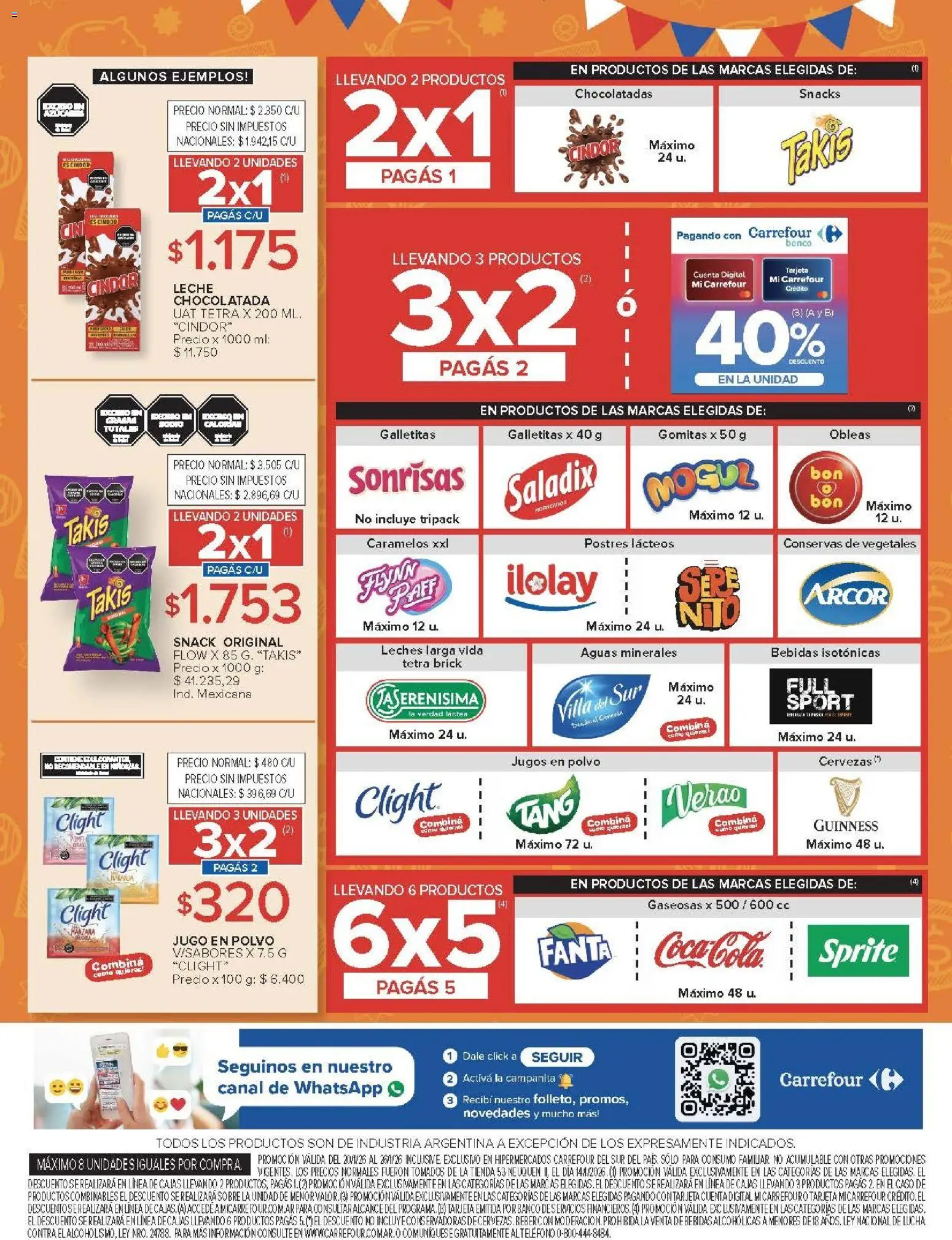 Carrefour ofertas │ válido desde el 20.01.2026 | Página: 13 | Productos: Galletitas, Gomitas, Chocolatada, Jugo