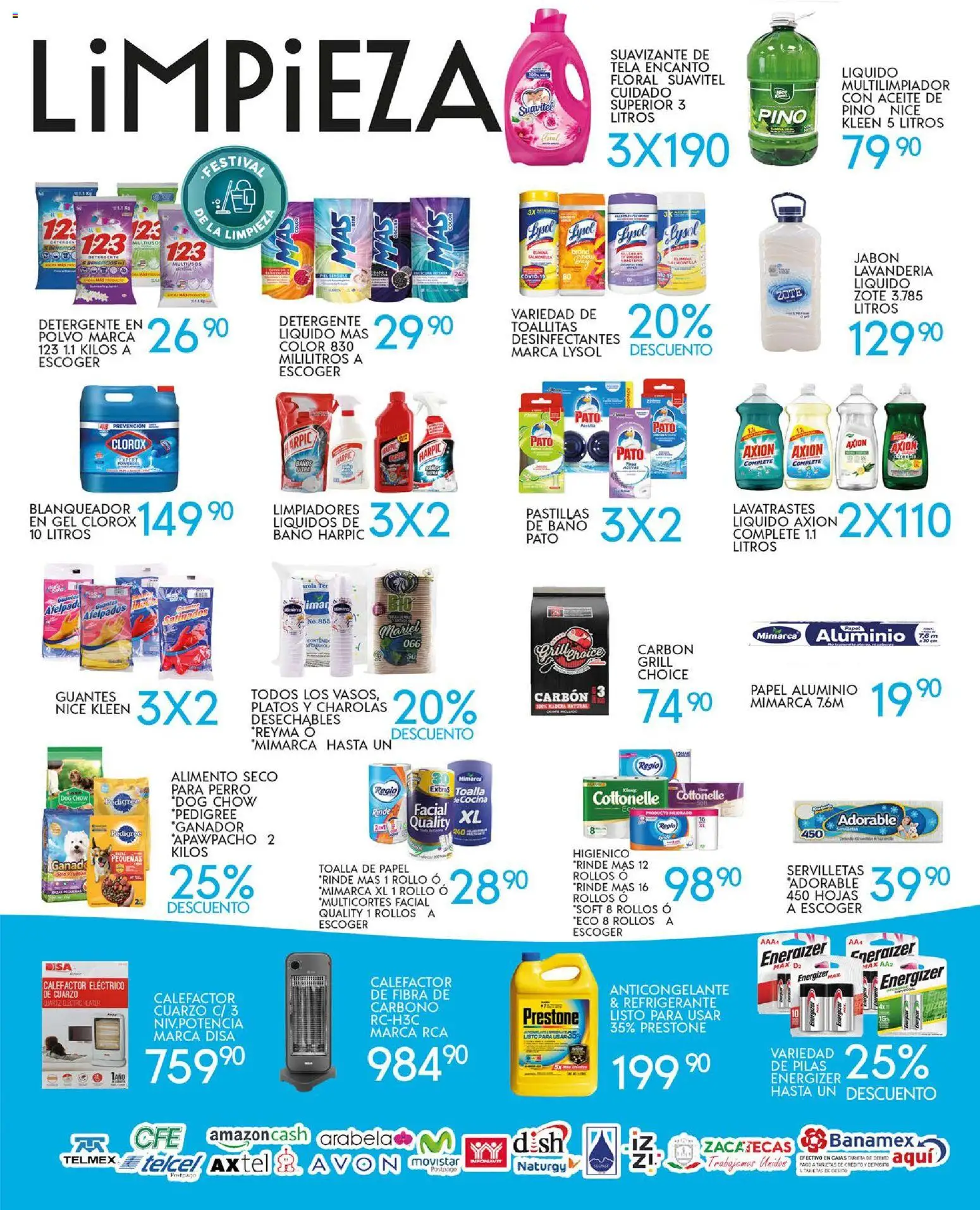 Nuevas ofertas de Alsuper válidas en toda la República Mexicana desde el 31.10.2025. ¡Encuentra las mejores ofertas en Alsuper folleto Zacatecas! | Página: 5 | Productos: Toalla, Servilletas, Pilas, Jabón