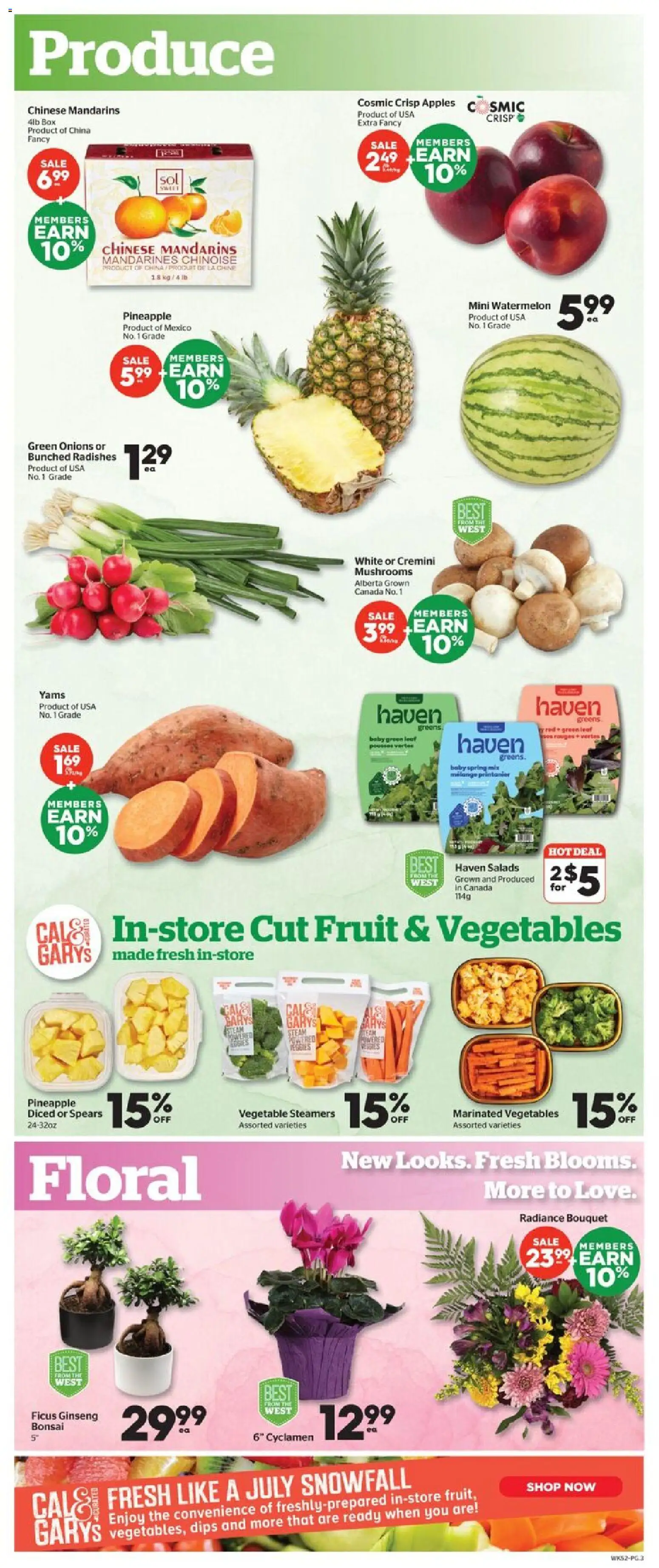 Calgary Co-op flyer valid from 30.10.2025 | Page: 3 | Products: Pineapple, Box, Apples