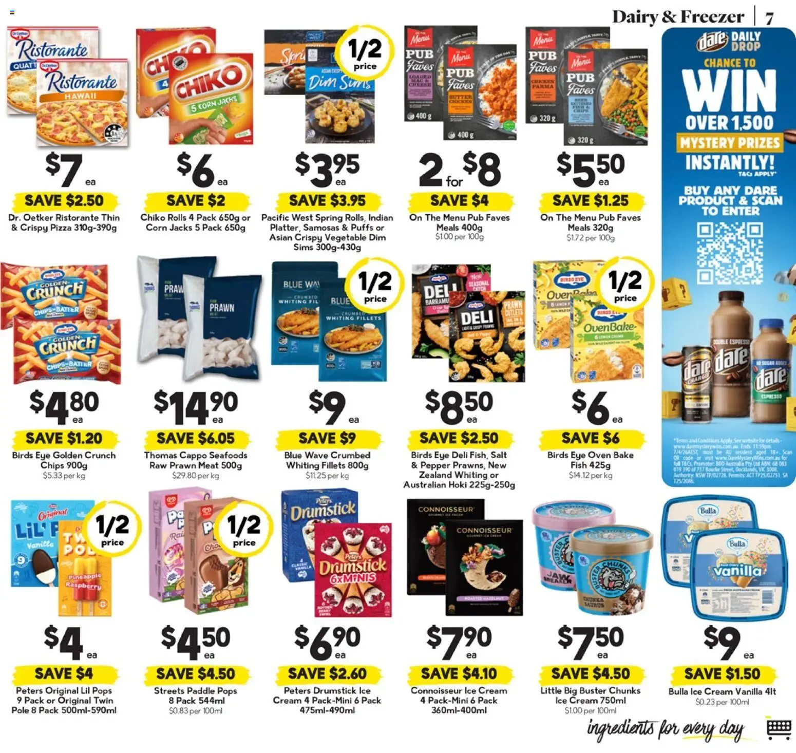 Drakes catalogue - valid from 25.02.2026 | Page: 7 | Products: Chicken, Fish, Cream, Ice cream