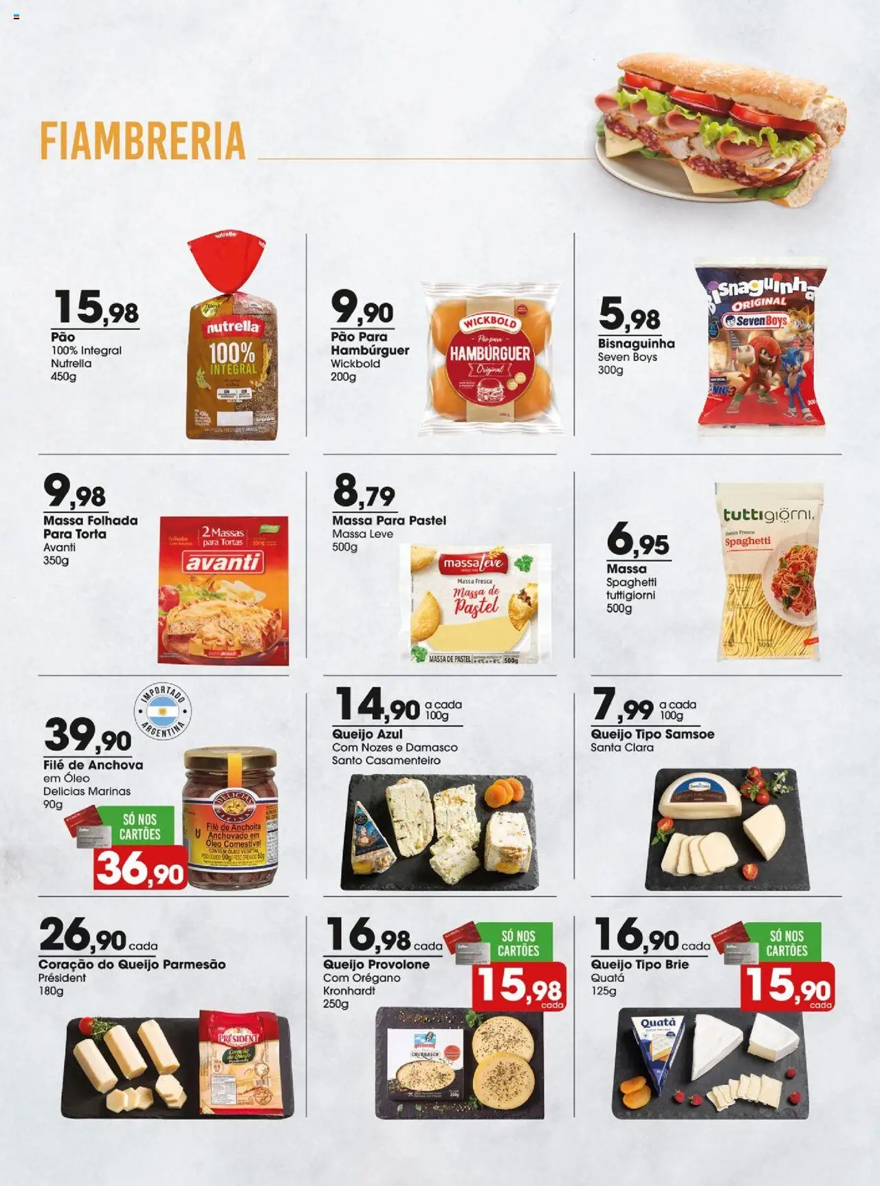 Zaffari Folheto - válido de 09.09.2025 | Página: 10 | Produtos: Queijo, Provolone, Brie, Massa de pastel