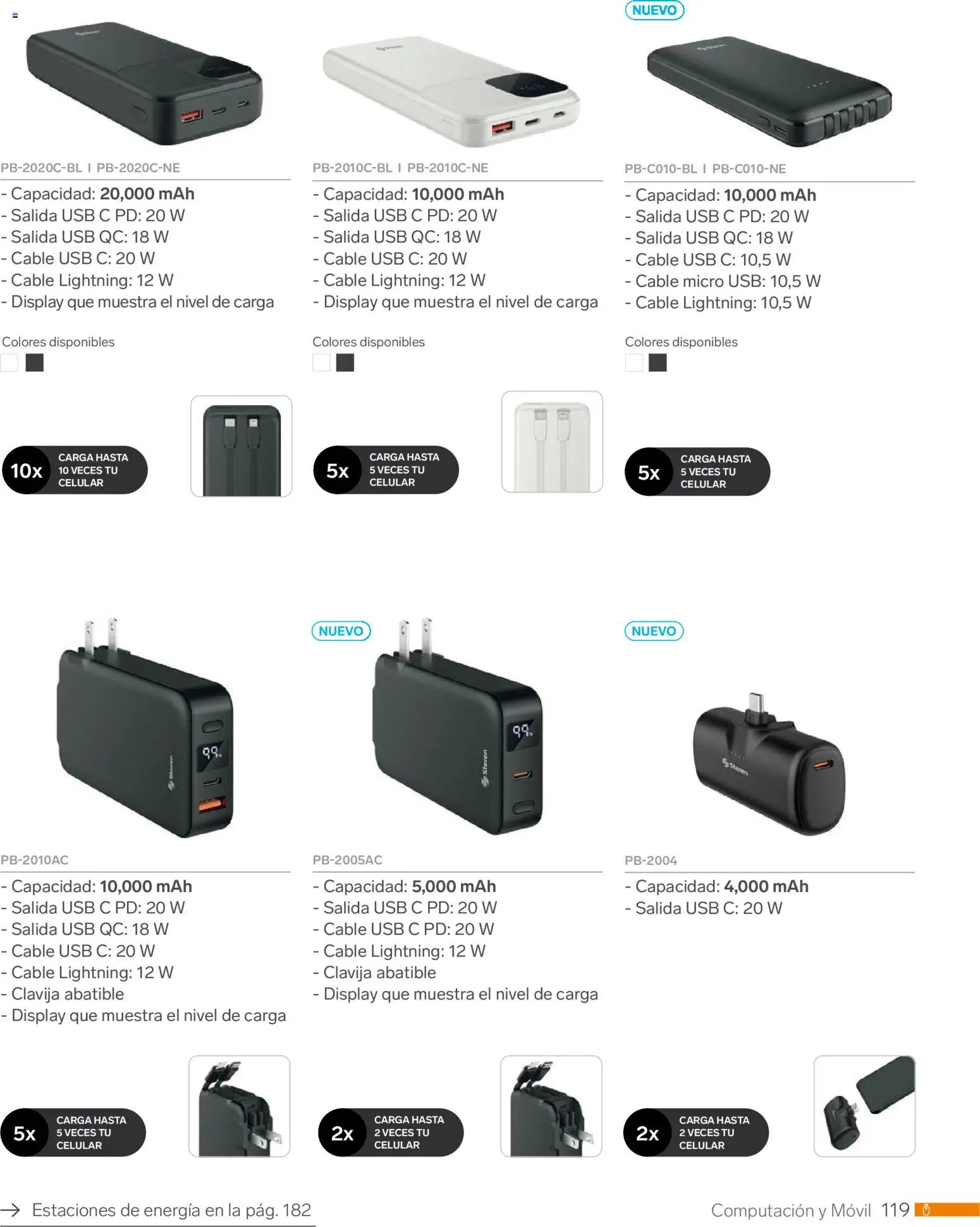 Nuevas ofertas de Steren válidas en toda la República Mexicana desde el 01.01.2026. ¡Encuentra las mejores ofertas en Steren catálogo! | Página: 131 | Productos: Usb, Movil, Cable USB, Cable