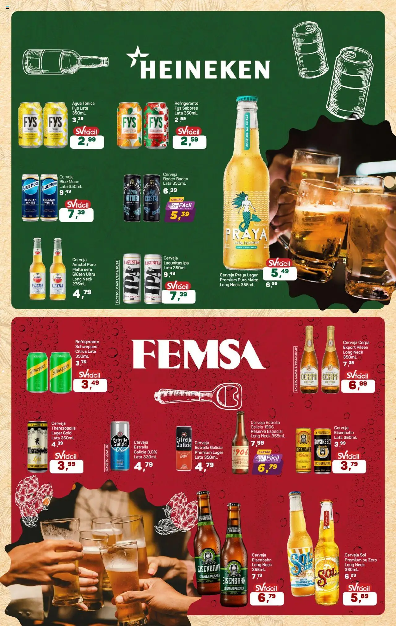Supermercados São Vicente Folheto - válido de 17.09.2025 | Página: 3 | Produtos: Água tônica, Cerveja, Heineken, Refrigerante