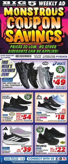 Preview of Big 5 Sporting Goods weekly ads valid from 24.10.2025