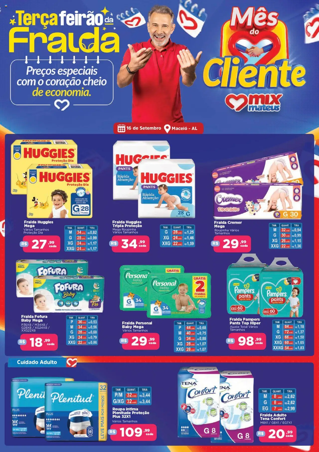 Mateus Folheto - válido de 16.09.2025 | Página: 1 | Produtos: Fralda pampers, Pampers, Fraldas