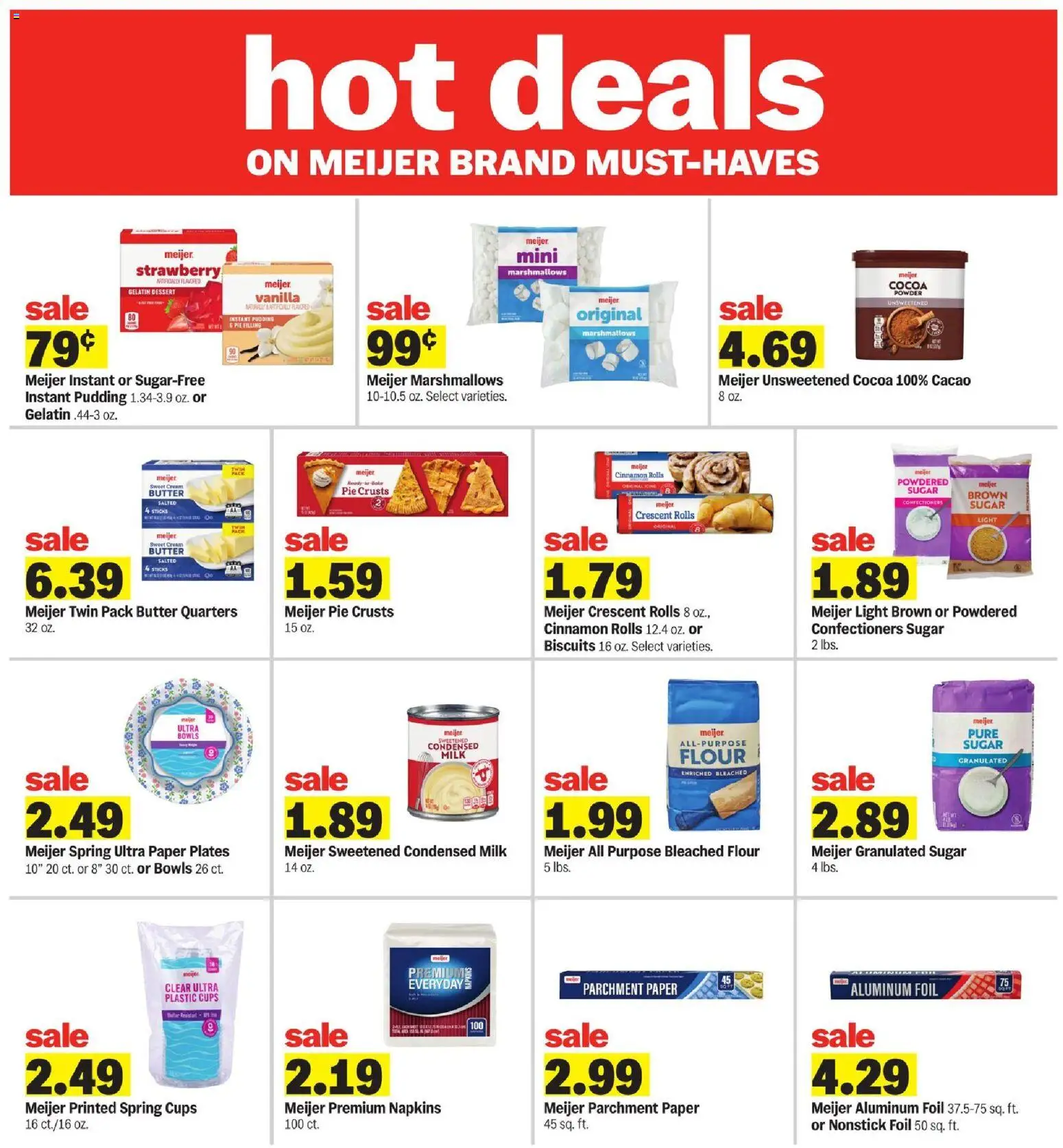 Meijer Weekly Ad - MI - valid from 18.03.2026 | Page: 15 | Products: Powder, Butter, Cream, Sugar