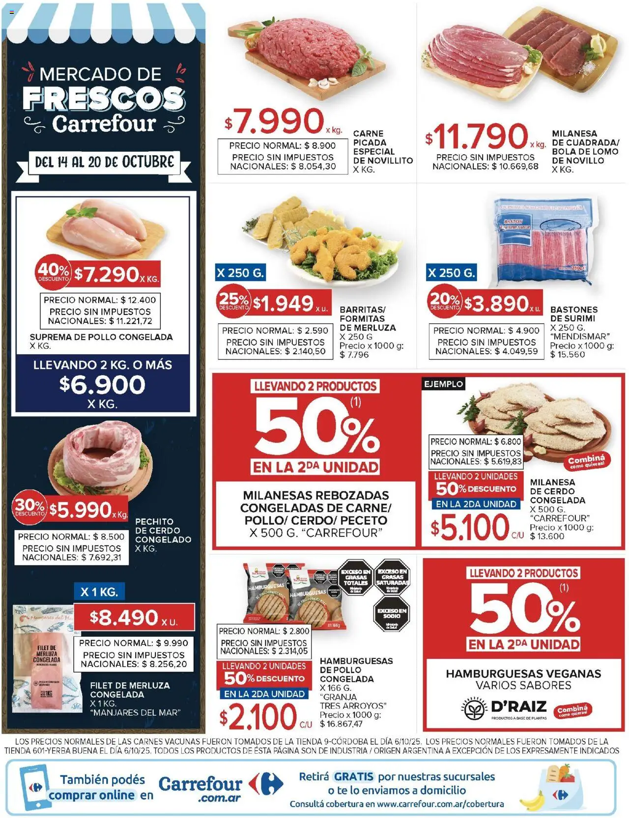 Carrefour ofertas - Catamarca │ válido desde el 14.10.2025 | Página: 45 | Productos: Pollo, Milanesa, Cerdo, Té