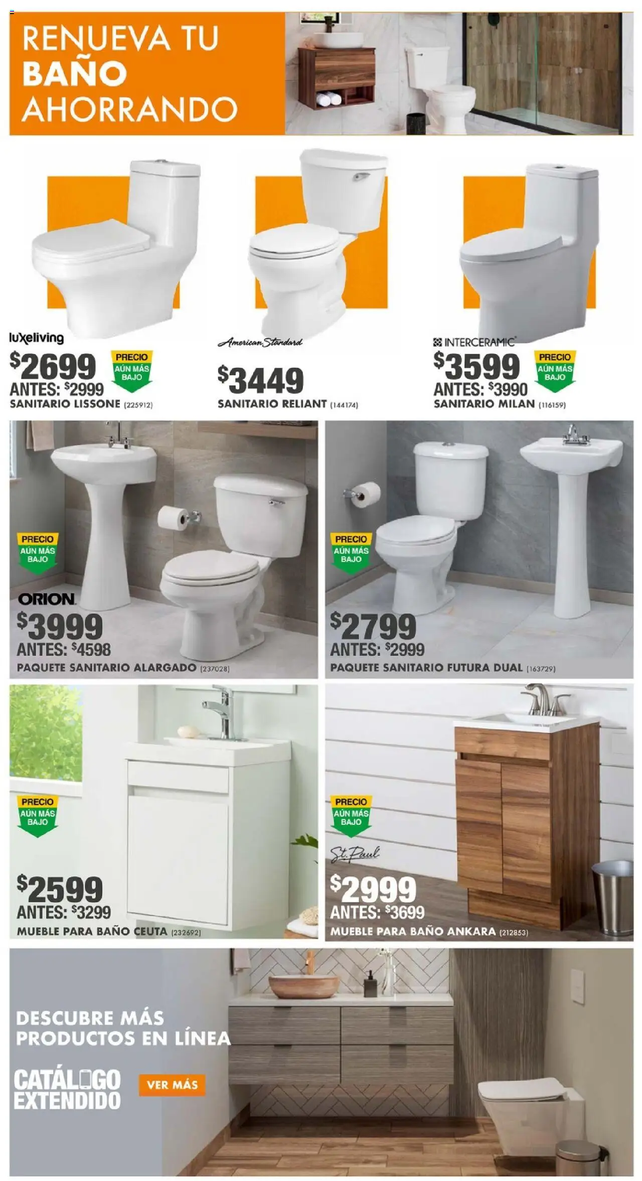 Nuevas ofertas de Home Depot válidas en toda la República Mexicana desde el 02.10.2025. ¡Encuentra las mejores ofertas en Home Depot - Catálogo! | Página: 4 | Productos: Baño