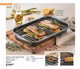 Vista previa de Asador 3 niveles Sweet Cottage, Peltre. 25 x 40 x 5 cm (196771) 3 piezas: 1 Charola para hornear, 1 Parrilla, 1 Rack., nuevo folleto de la tienda, válido en México a partir del 07.11.2025 | Página: 74 | Productos: Cocina, Sobre