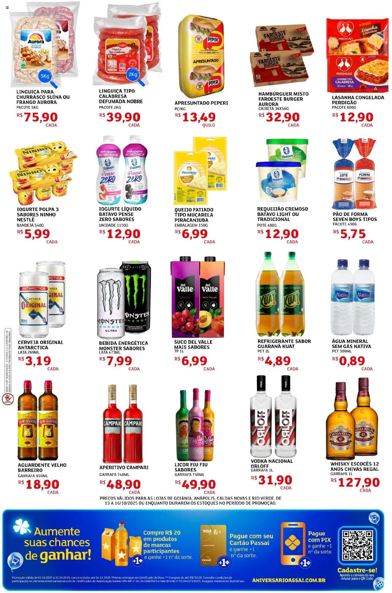 Assaí Atacadista Folheto - válido de 13.10.2025 | Página: 3 | Produtos: Celular, Muçarela, Bebida, Câmera