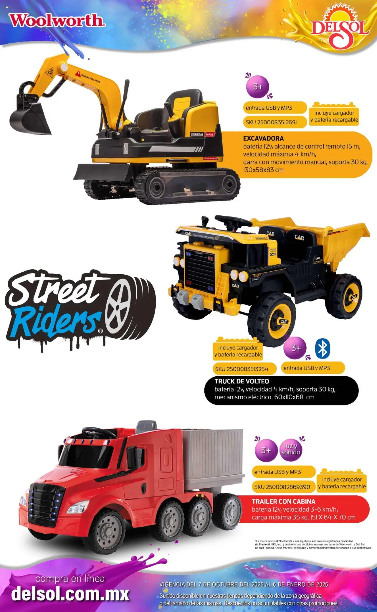Nuevas ofertas de Del Sol y Woolworth válidas en toda la República Mexicana desde el 07.10.2025. ¡Encuentra las mejores ofertas en Del Sol y Woolworth - Catálogo Castillo Del Juguete! | Página: 233 | Productos: Usb, Cargador, Control remoto, Batería