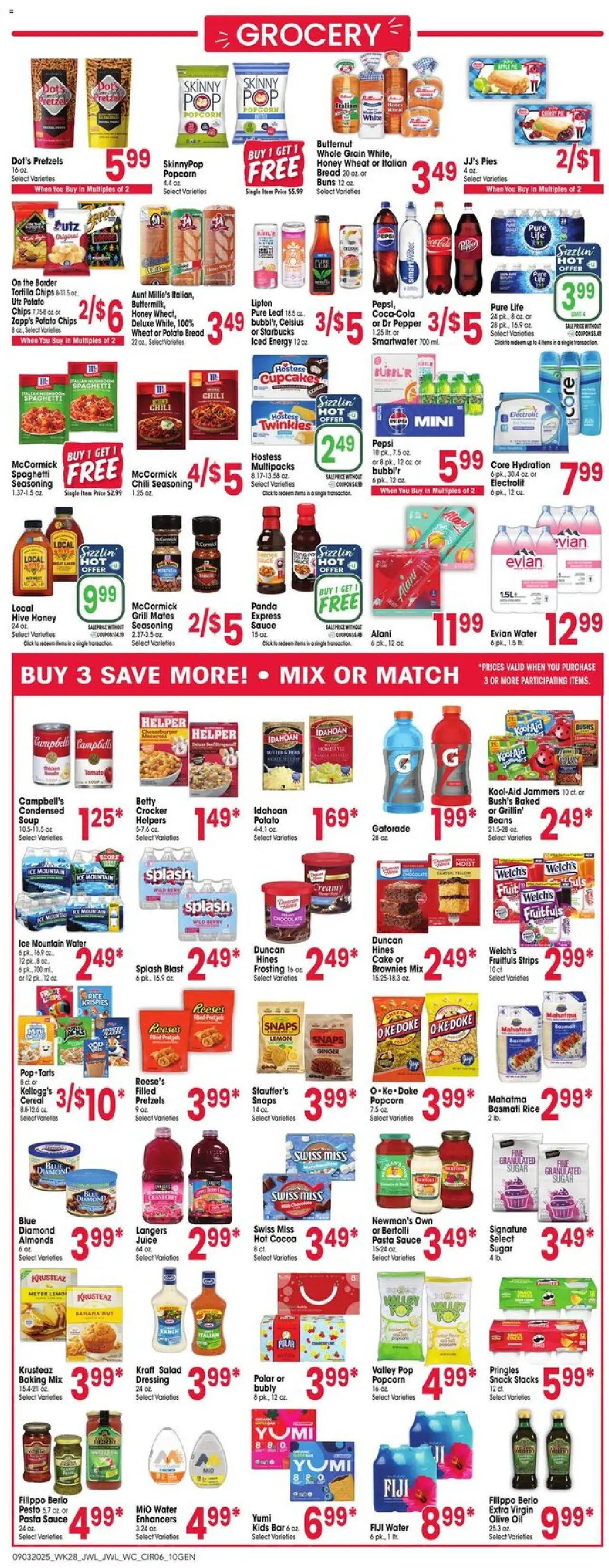 Jewel Osco Weekly Ad - IN - valid from 03.09.2025 | Page: 6 | Products: Pasta, Chips, Salad, Lemon