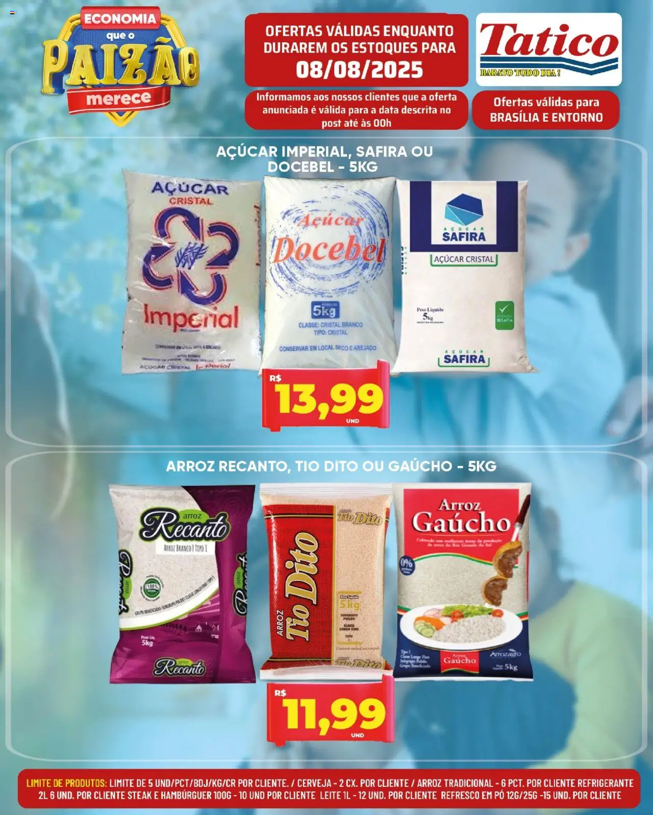 Tatico Folheto - válido de 08.08.2025 | Página: 1 | Produtos: Refresco, Leite, Cerveja, Refrigerante