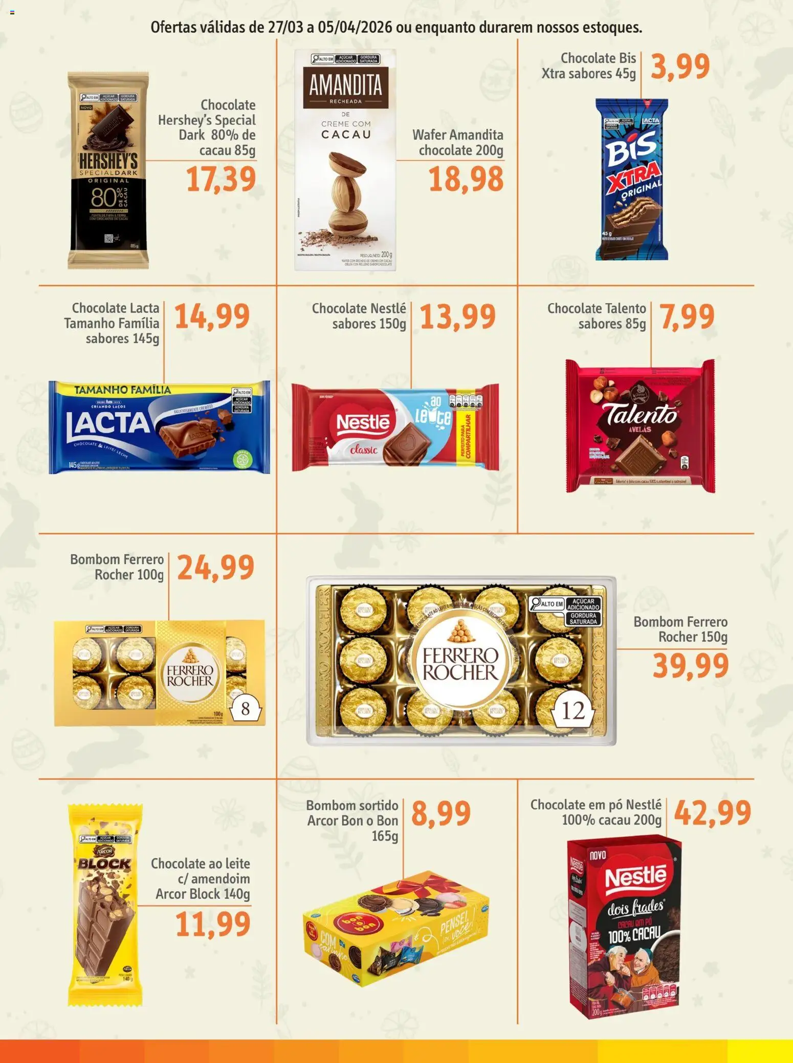 Sonda Folheto - válido de 27.03.2026 | Página: 10 | Produtos: Amendoim, Leite, Chocolate, Creme