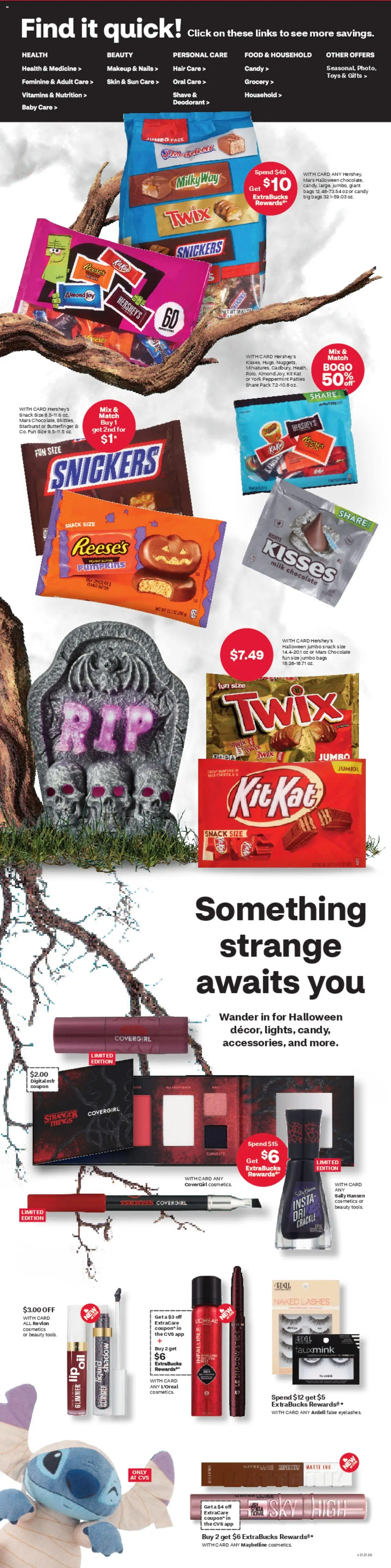 CVS Pharmacy Weekly Ad - CT - valid from 19.10.2025 | Page: 3 | Products: Ink, Milk, Chocolate, Deodorant
