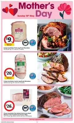 Preview of Coles catalogue  - valid from 29.04.2026 | Page: 13 | Products: Pork, Lamb, Beef