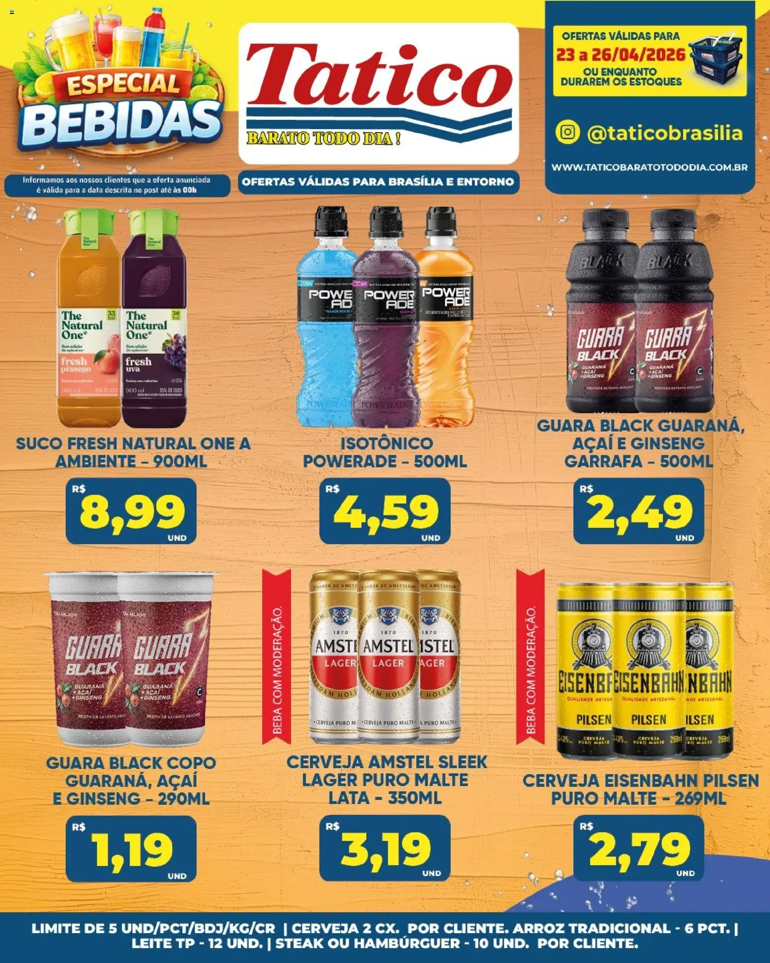 Tatico Folheto - válido de 24.04.2026 | Página: 58 | Produtos: Leite, Suco, Arroz, Isotônico