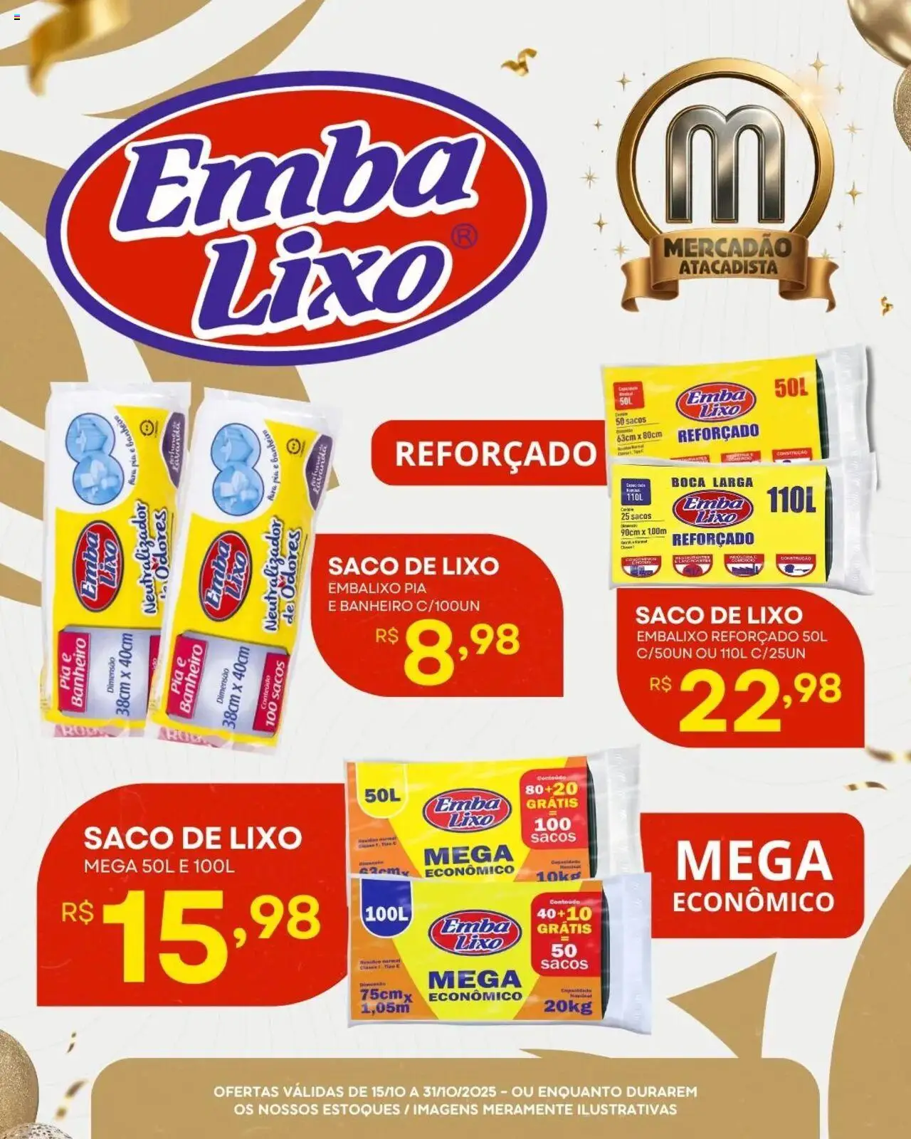 Mercadão Atacadista Folheto - válido de 15.10.2025 | Página: 1 | Produtos: Pia