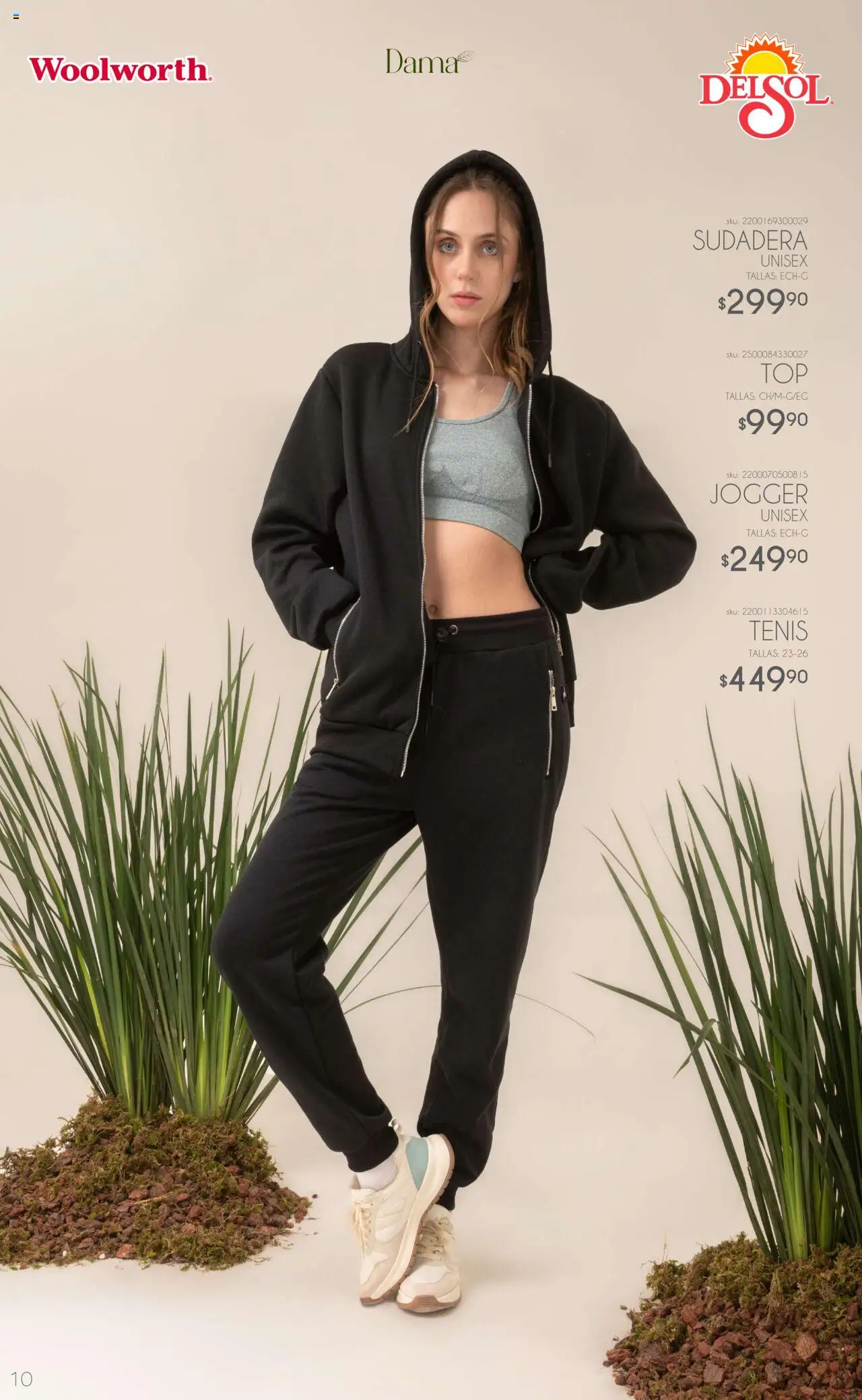 Nuevas ofertas de Del Sol y Woolworth válidas en toda la República Mexicana desde el 06.10.2025. ¡Encuentra las mejores ofertas en Del Sol y Woolworth - Catálogo Luce El Otoño! | Página: 10 | Productos: Tenis, Sudadera